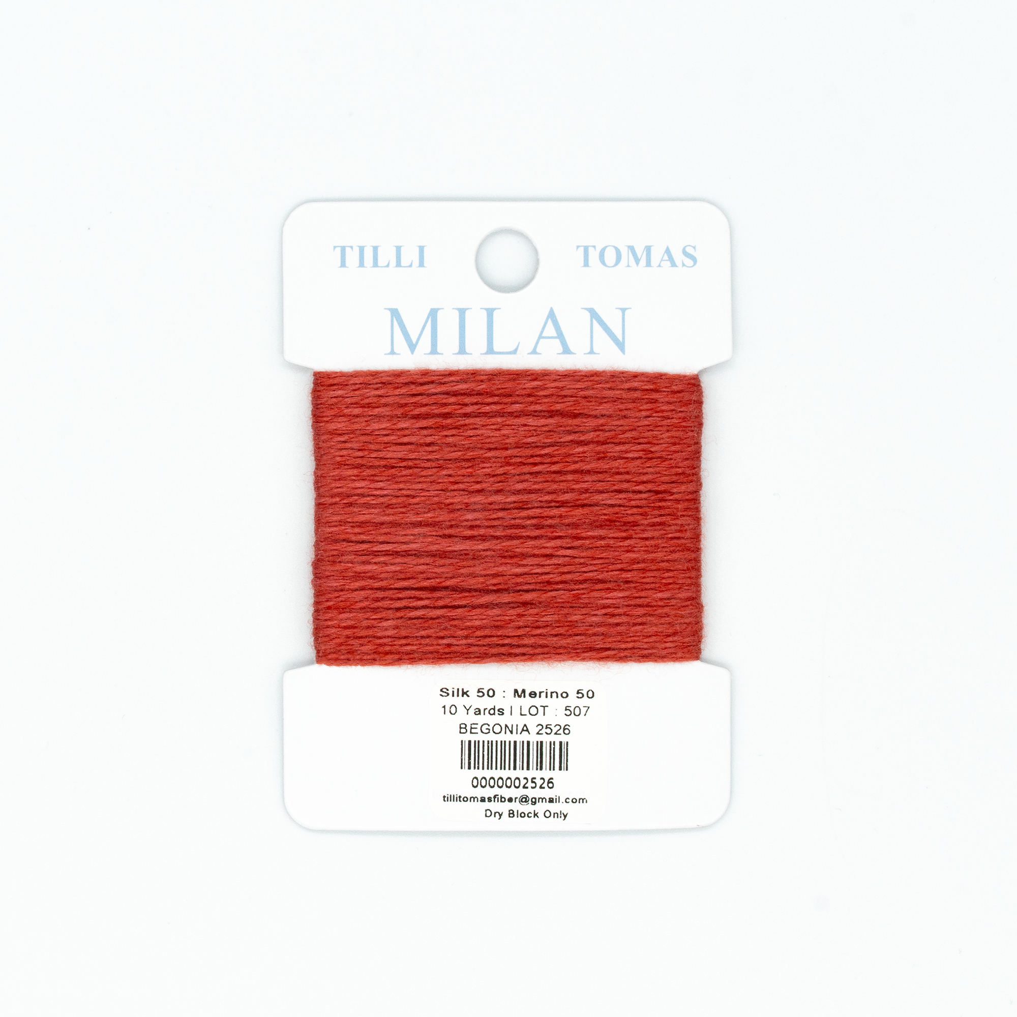 Milan Cards - 2526 Begonia — silk card for needlepoint, 13 mesh