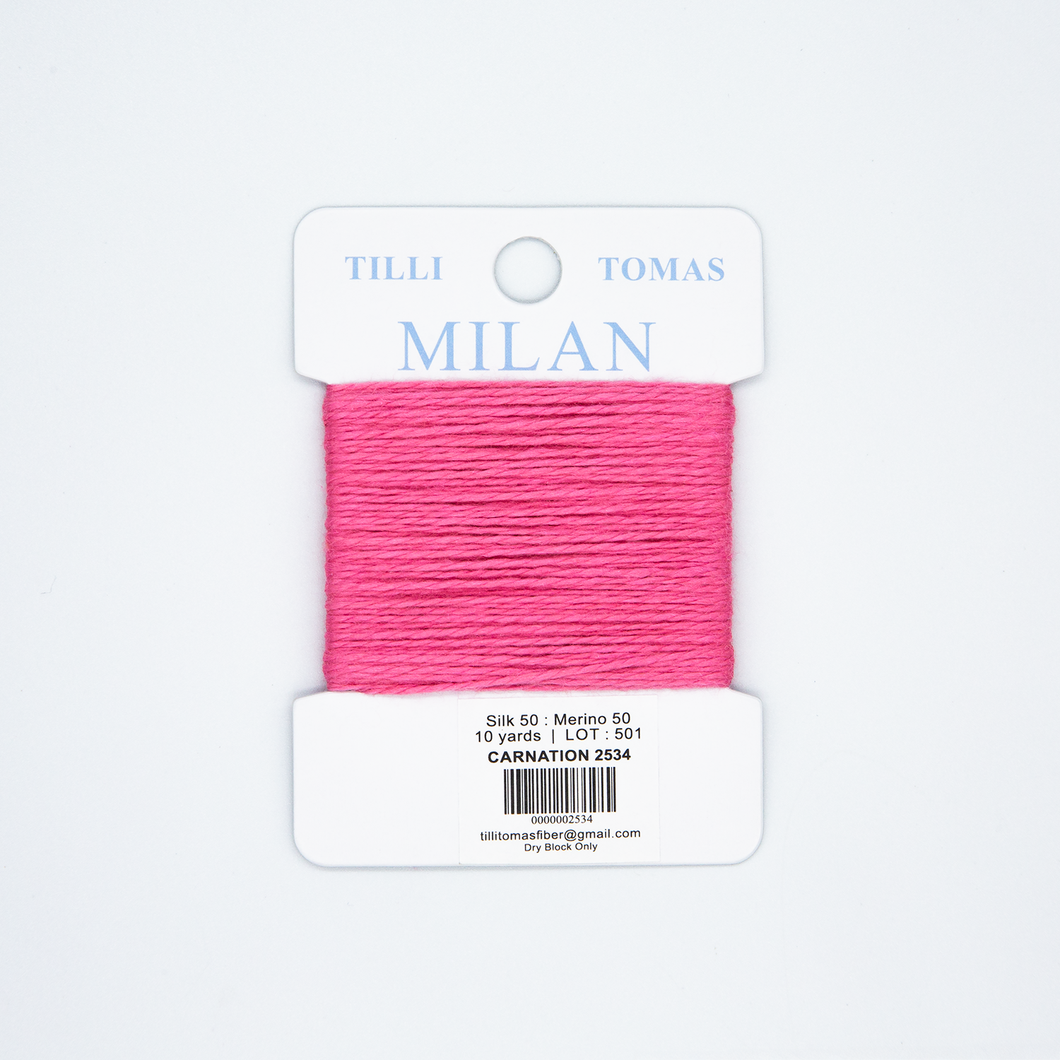 Milan Cards - 2534 Carnation — silk card for needlepoint, 13 mesh