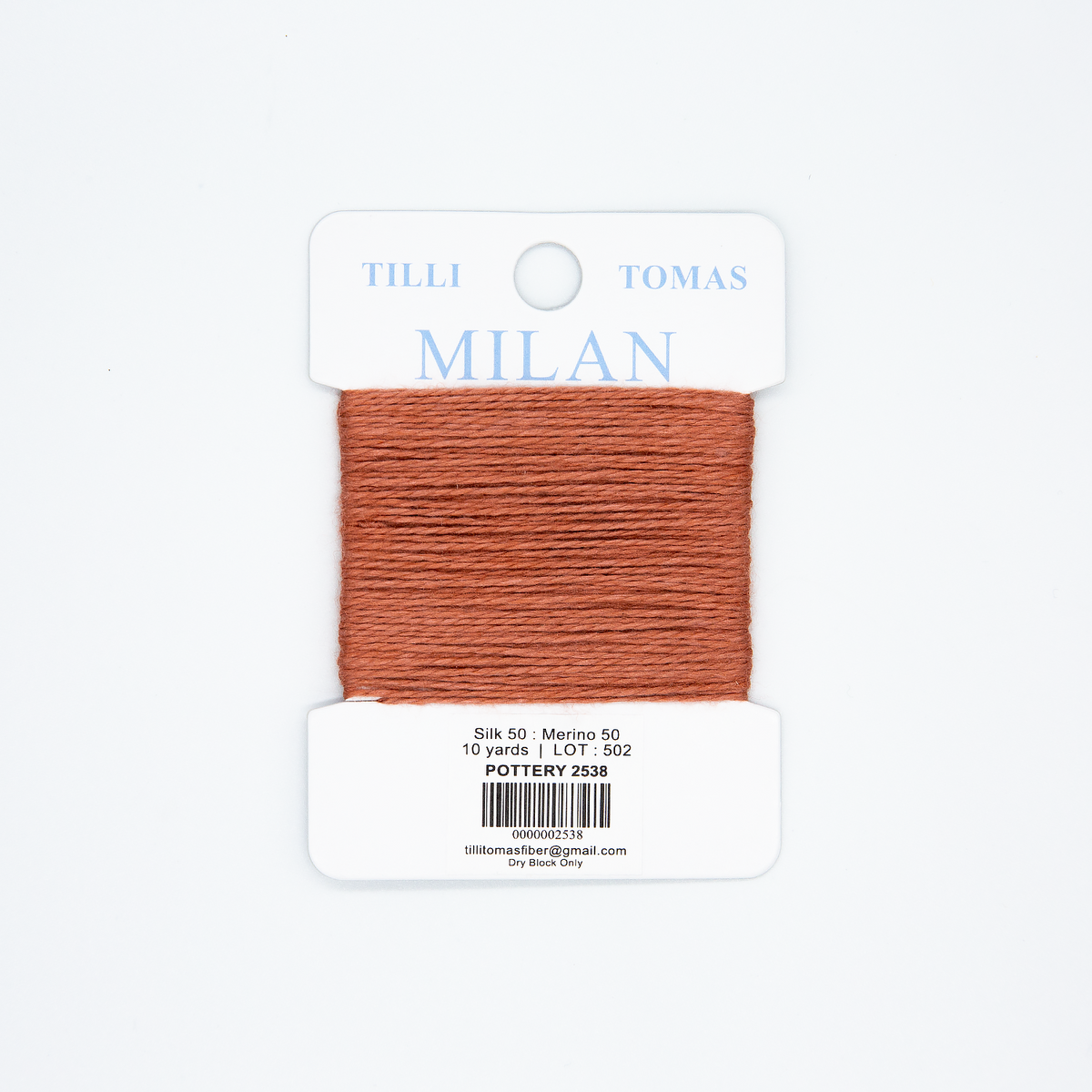 Milan Cards - 2538 Pottery — silk card for needlepoint, 13 mesh