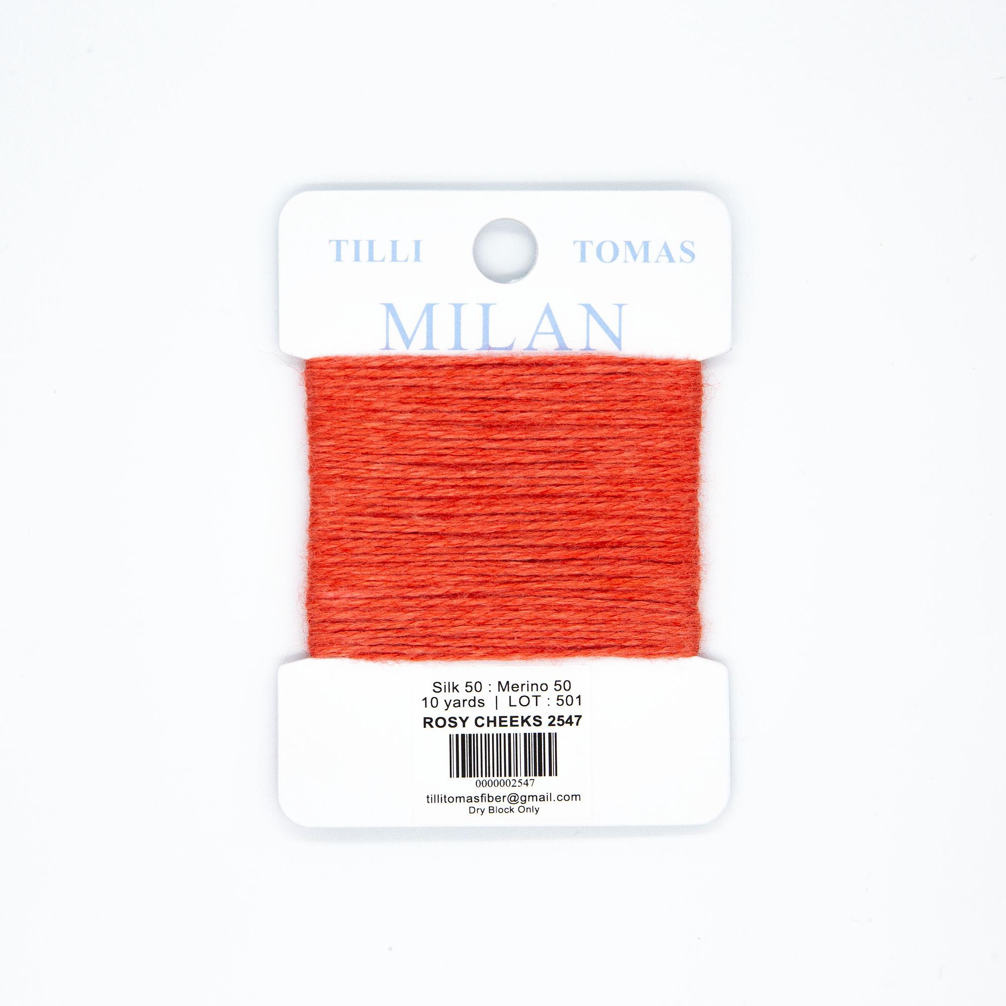 Milan Cards - 2547 Rosy Cheeks — silk card for needlepoint, 13 mesh