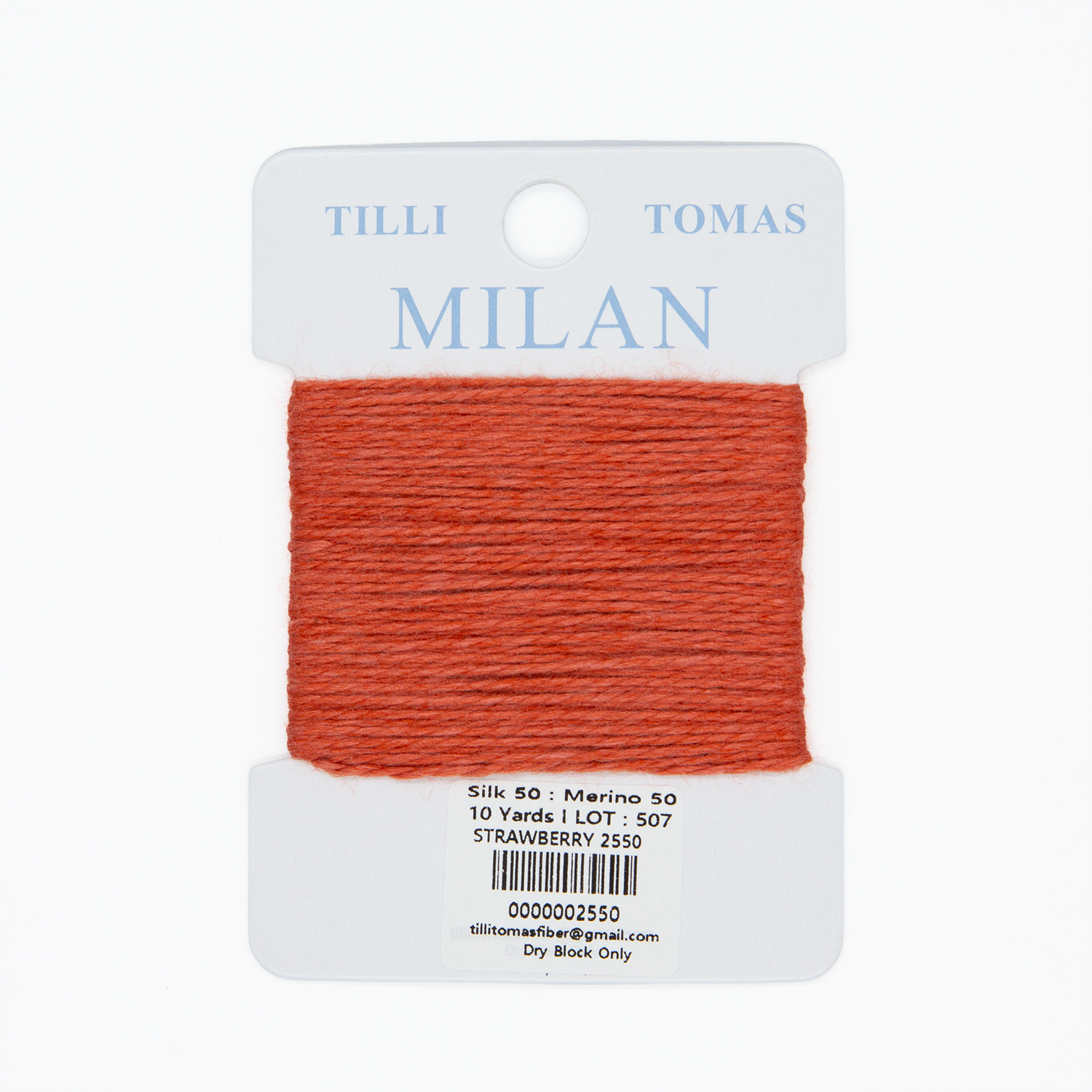 Milan Cards - 2550 Strawberry — silk card for needlepoint, 13 mesh