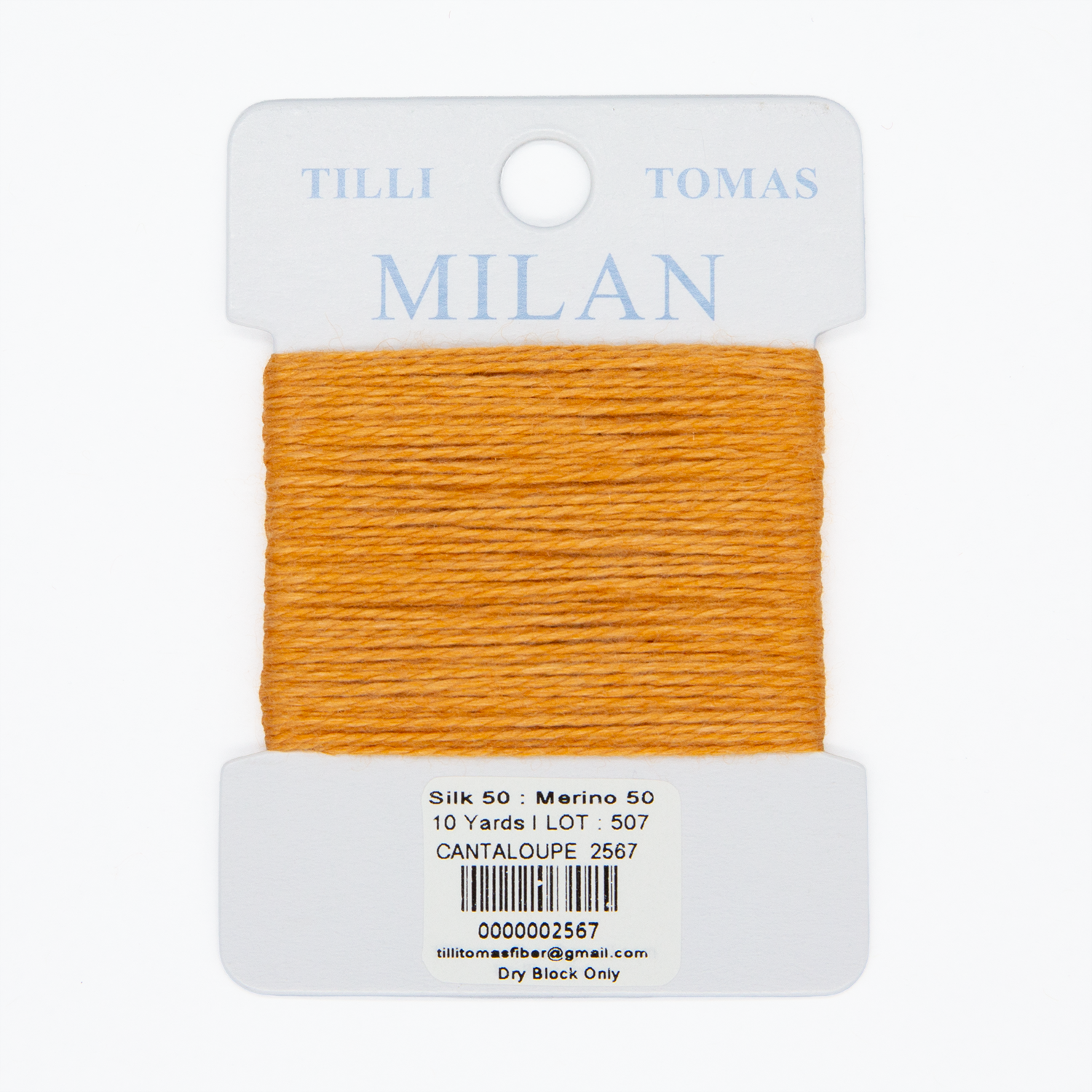 Milan Cards - 2567 Cantaloupe — silk card for needlepoint, 13 mesh
