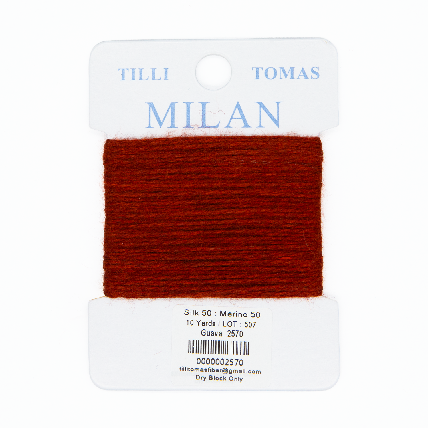 Milan Cards - 2570 Guava — silk card for needlepoint, 13 mesh