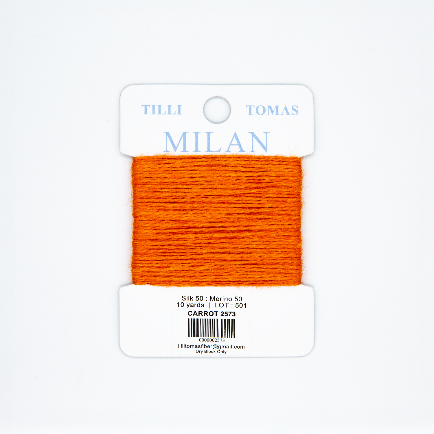 Milan Cards - 2573 Carrot — silk card for needlepoint, 13 mesh