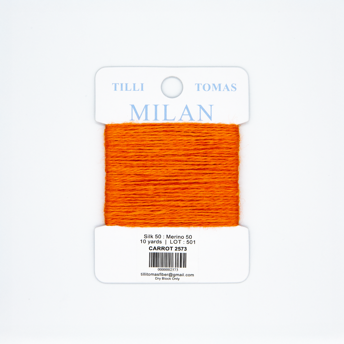 Milan Cards - 2573 Carrot — silk card for needlepoint, 13 mesh