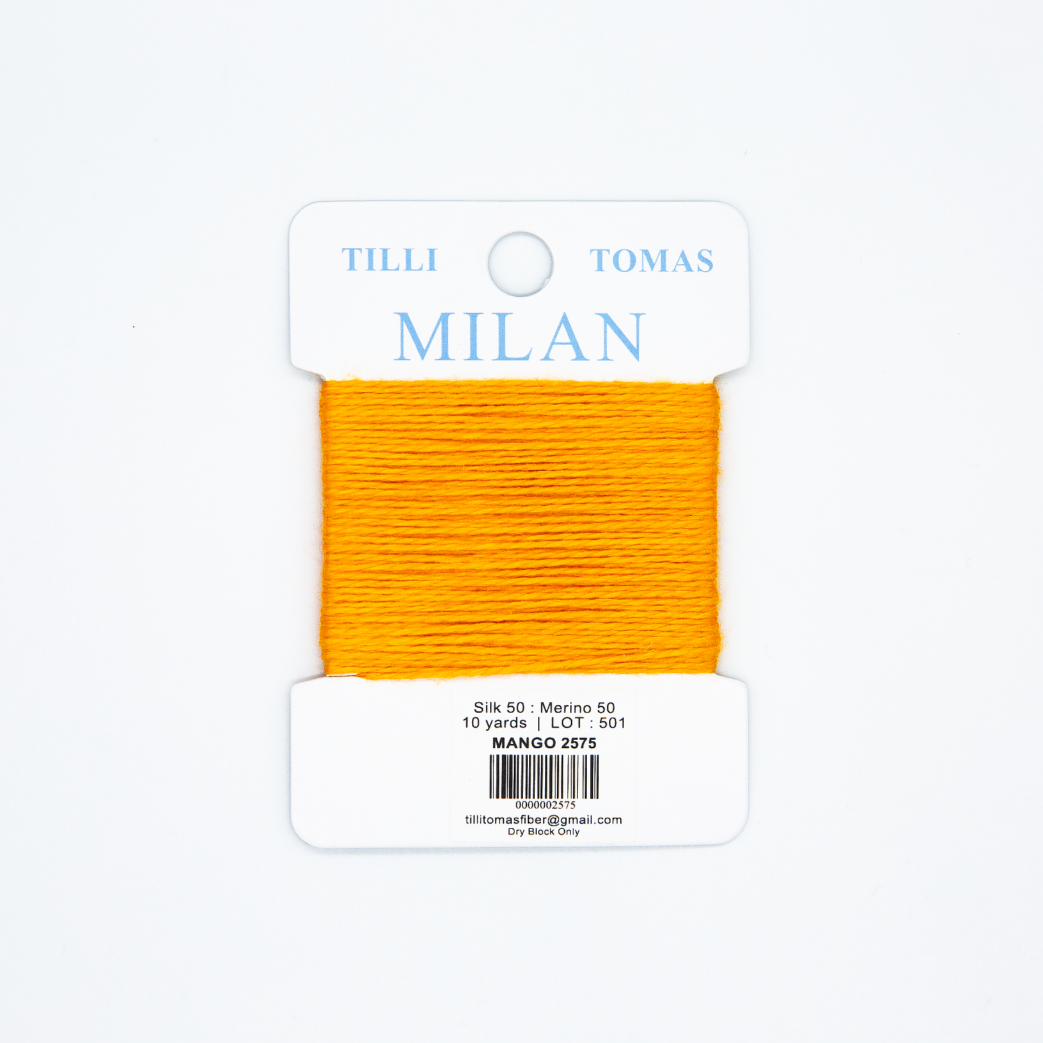 Milan Cards - 2575 Mango — silk card for needlepoint, 13 mesh