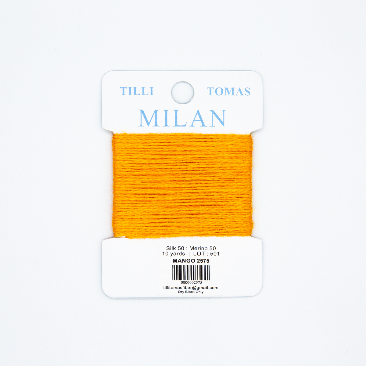 Milan Cards - 2575 Mango — silk card for needlepoint, 13 mesh