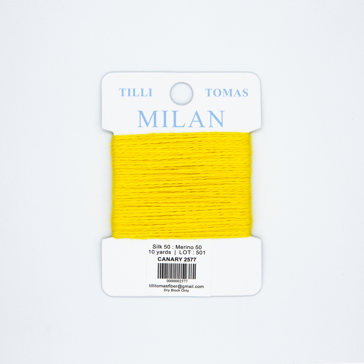 Milan Cards - 2577 Canary — silk card for needlepoint, 13 mesh