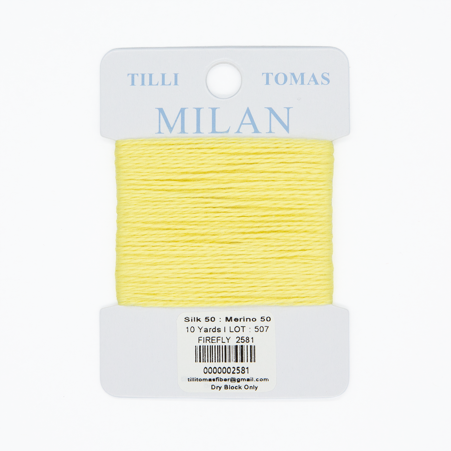Milan Cards - 2581 Firefly — silk card for needlepoint, 13 mesh