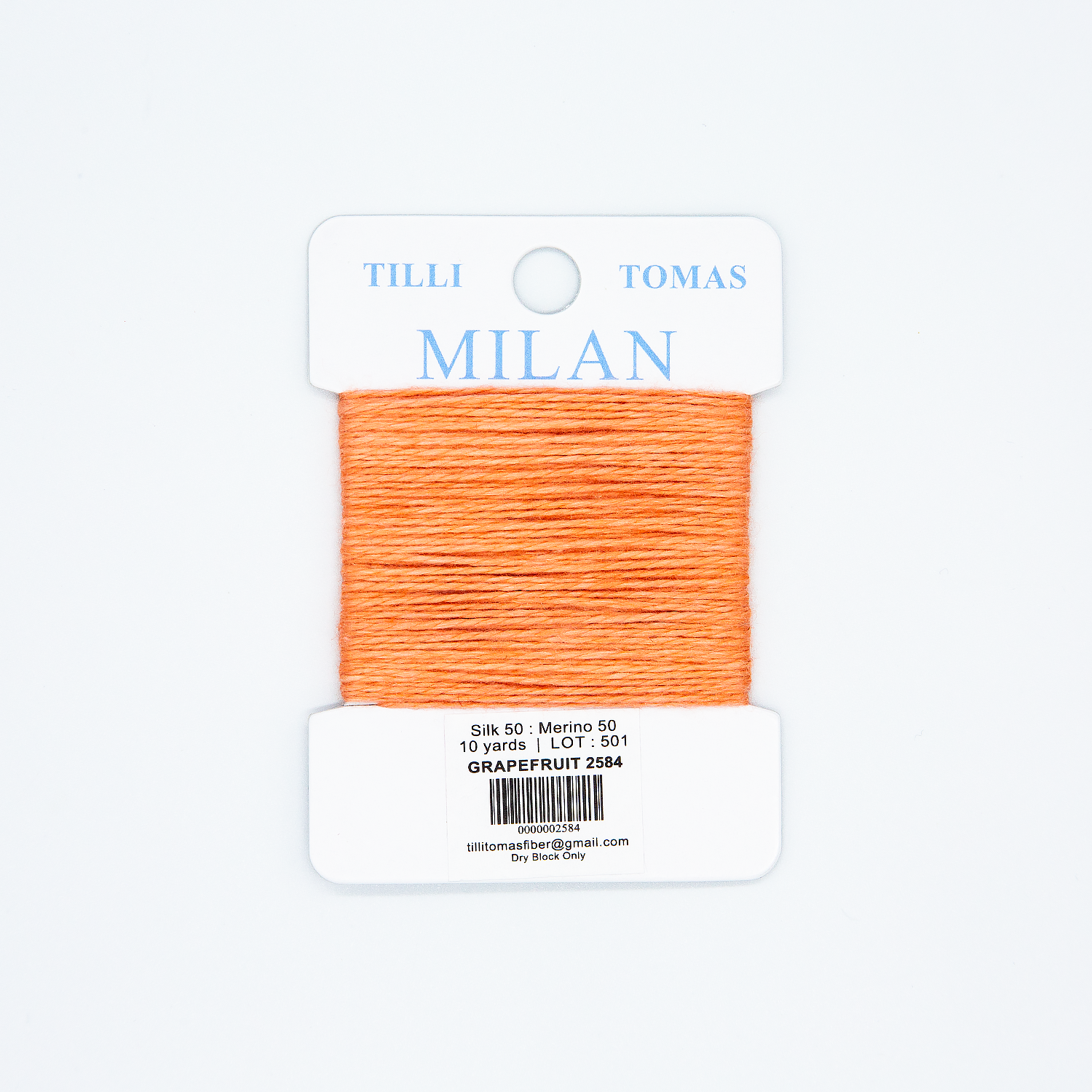 Milan Cards - 2584 Grapefruit — silk card for needlepoint, 13 mesh
