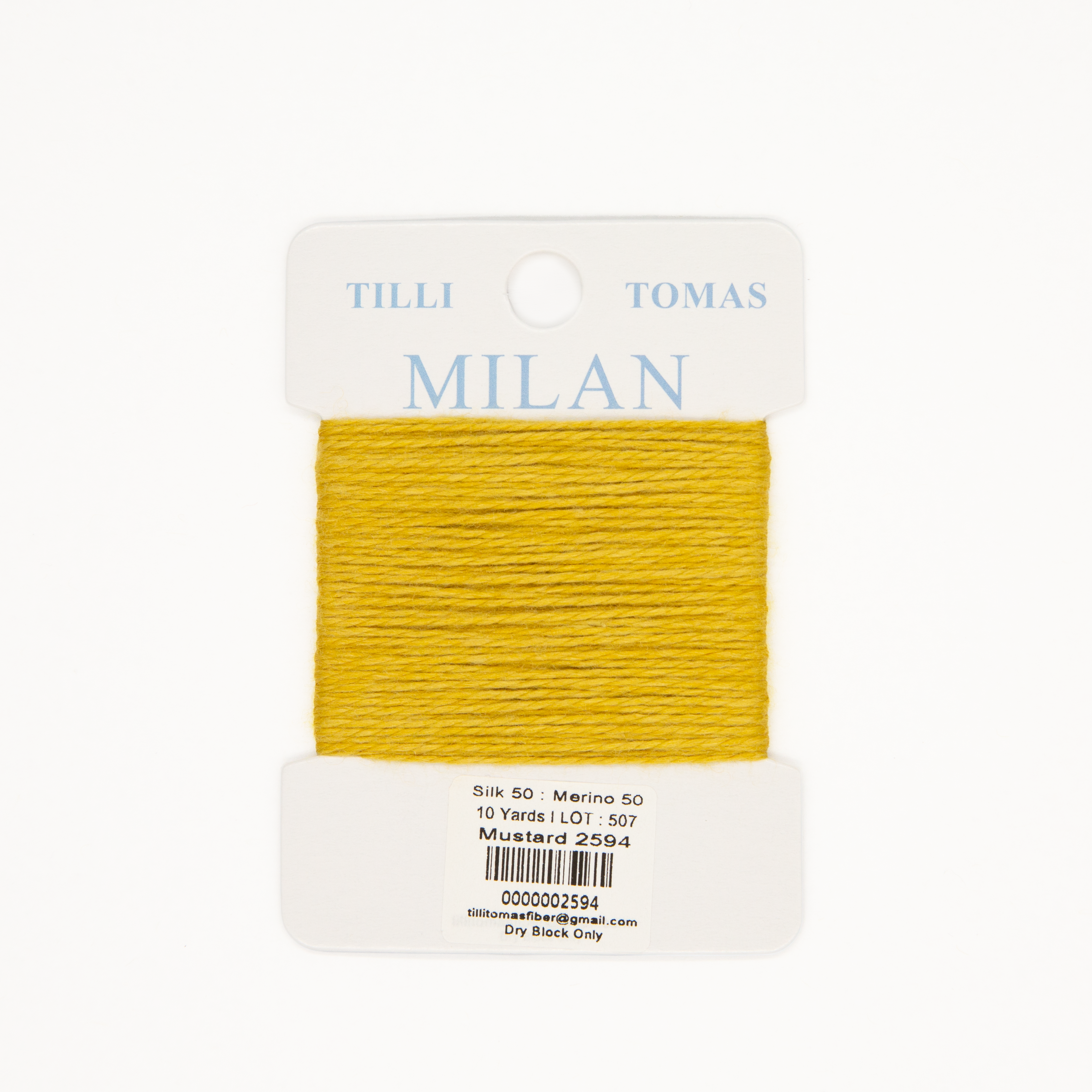 Milan Cards - 2594 Mustard — silk card for needlepoint, 13 mesh