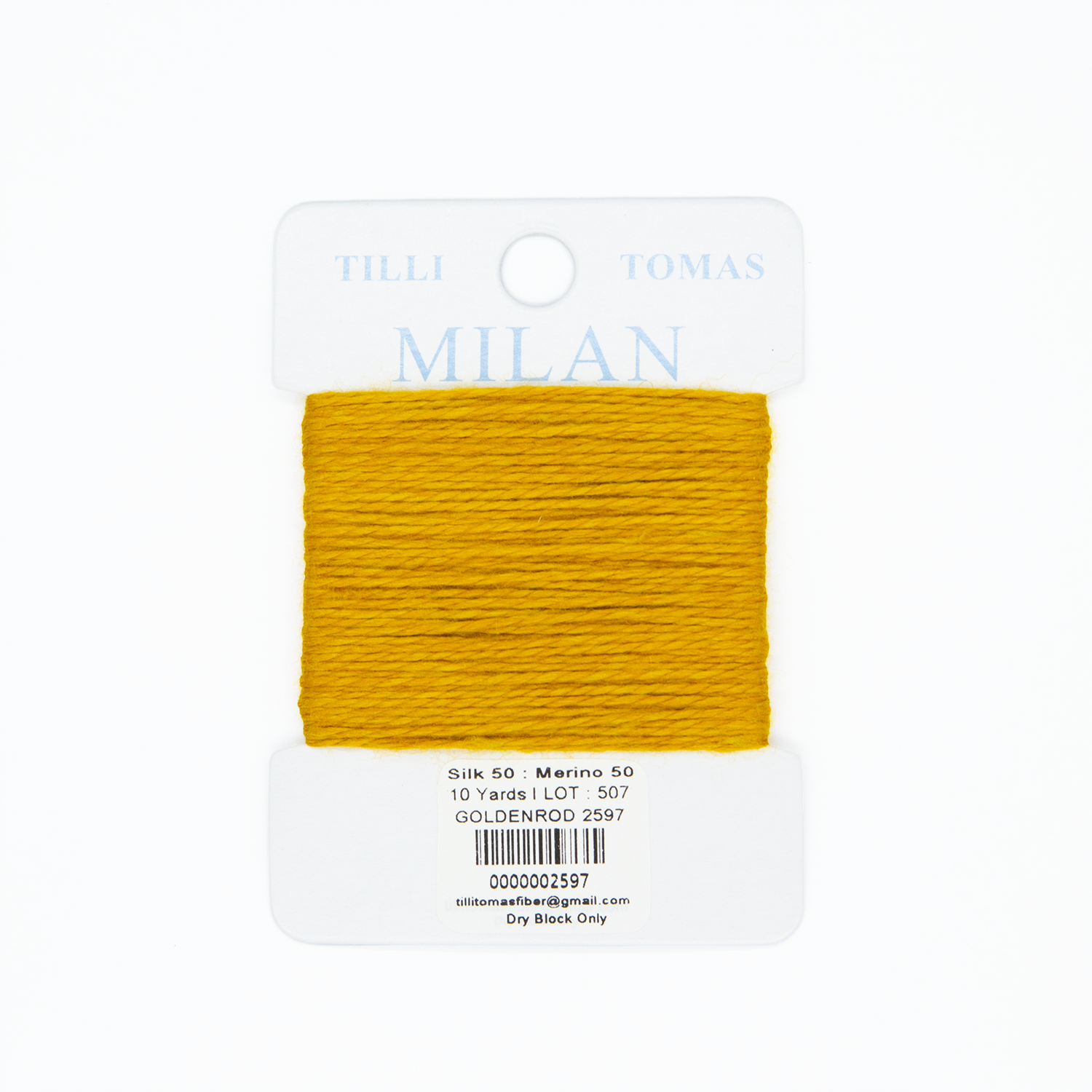 Milan Cards - 2597 Goldenrod — silk card for needlepoint, 13 mesh