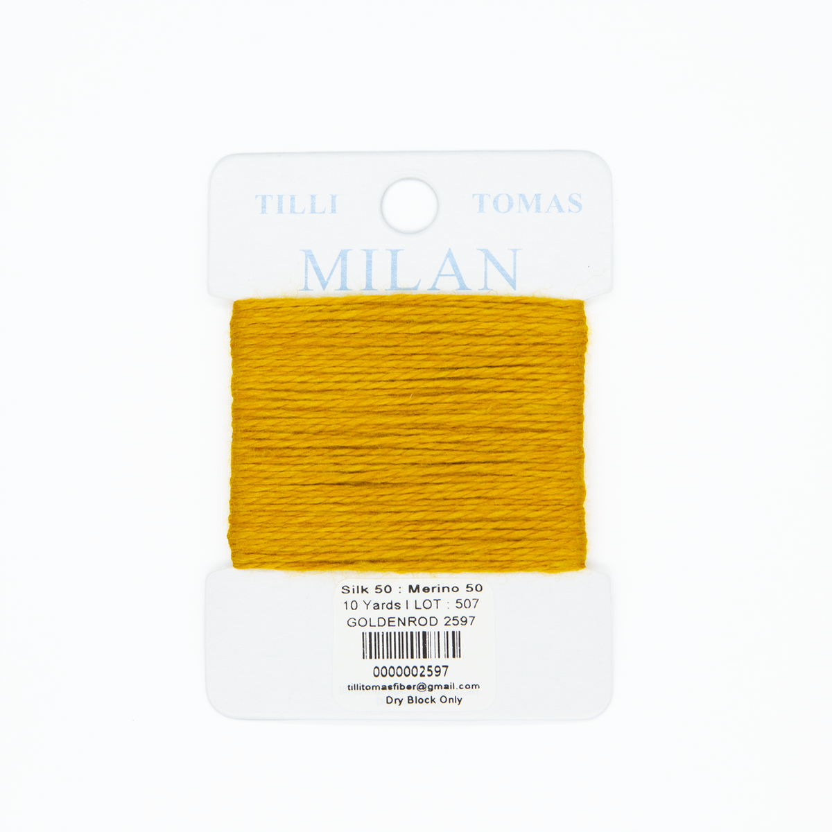 Milan Cards - 2597 Goldenrod — silk card for needlepoint, 13 mesh