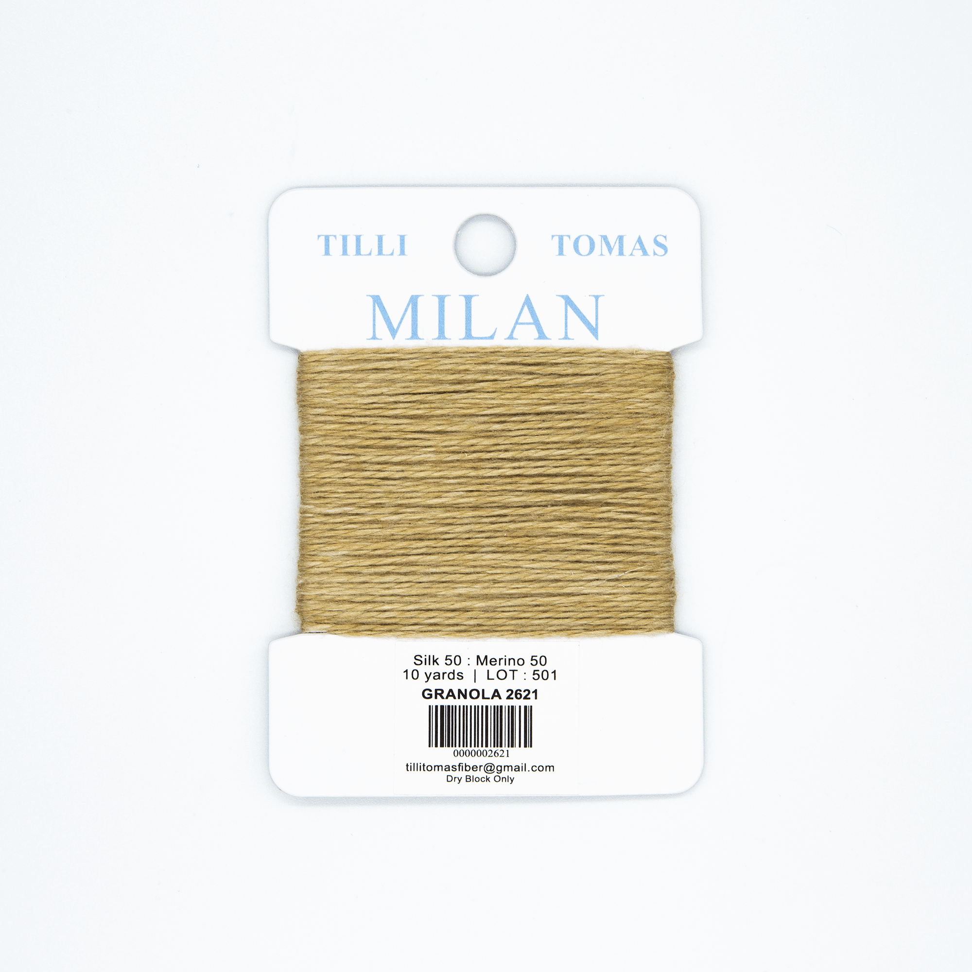Milan Cards - 2621 Granola — silk card for needlepoint, 13 mesh