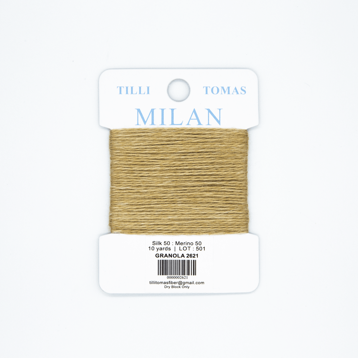 Milan Cards - 2621 Granola — silk card for needlepoint, 13 mesh