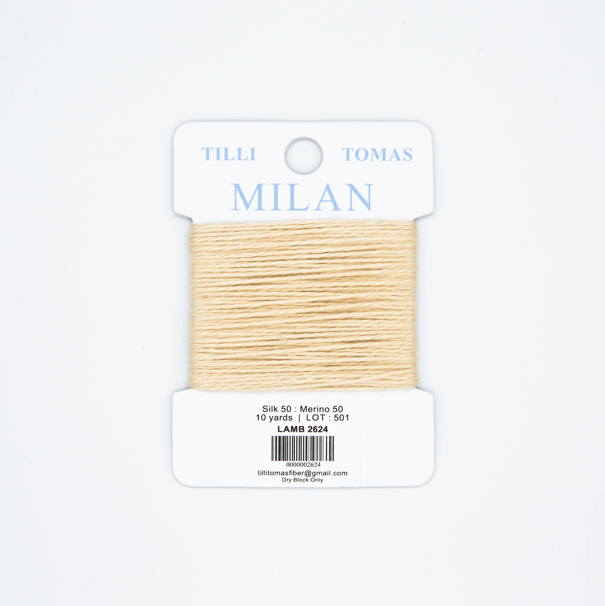 Milan Cards - 2624 Lamb — silk card for needlepoint, 13 mesh