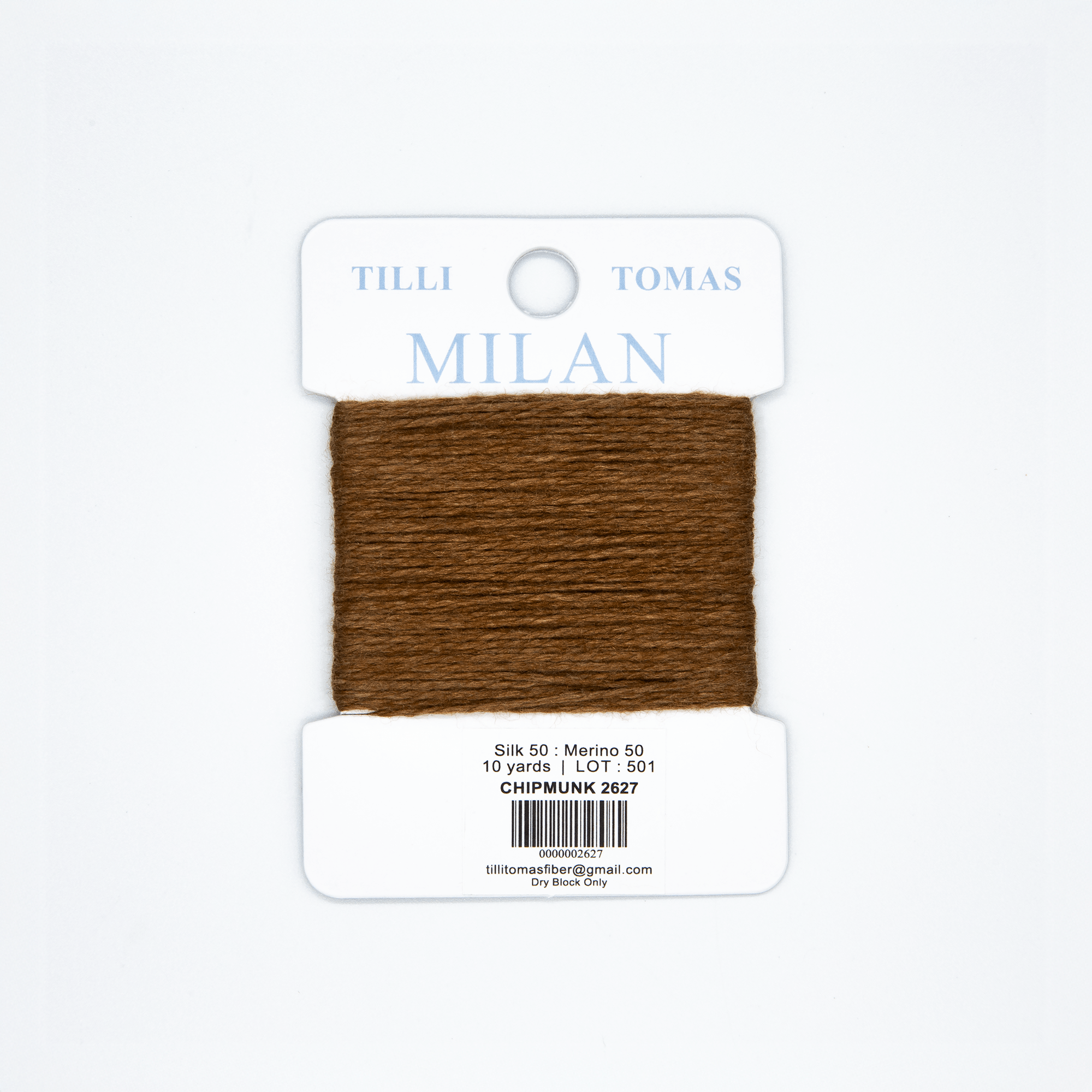 Milan Cards - 2627 Chipmunk — silk card for needlepoint, 13 mesh