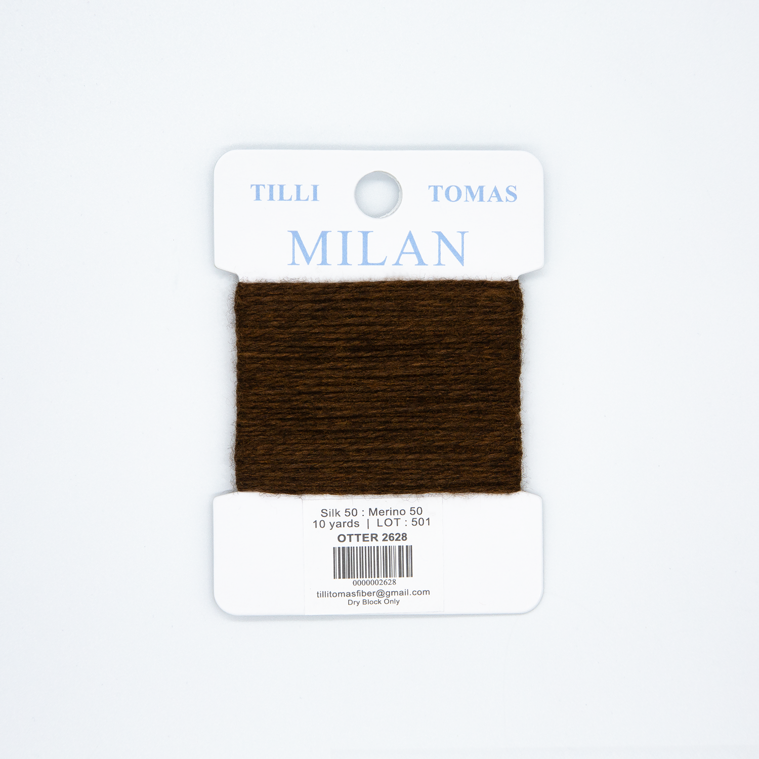 Milan Cards - 2628 Otter — silk card for needlepoint, 13 mesh
