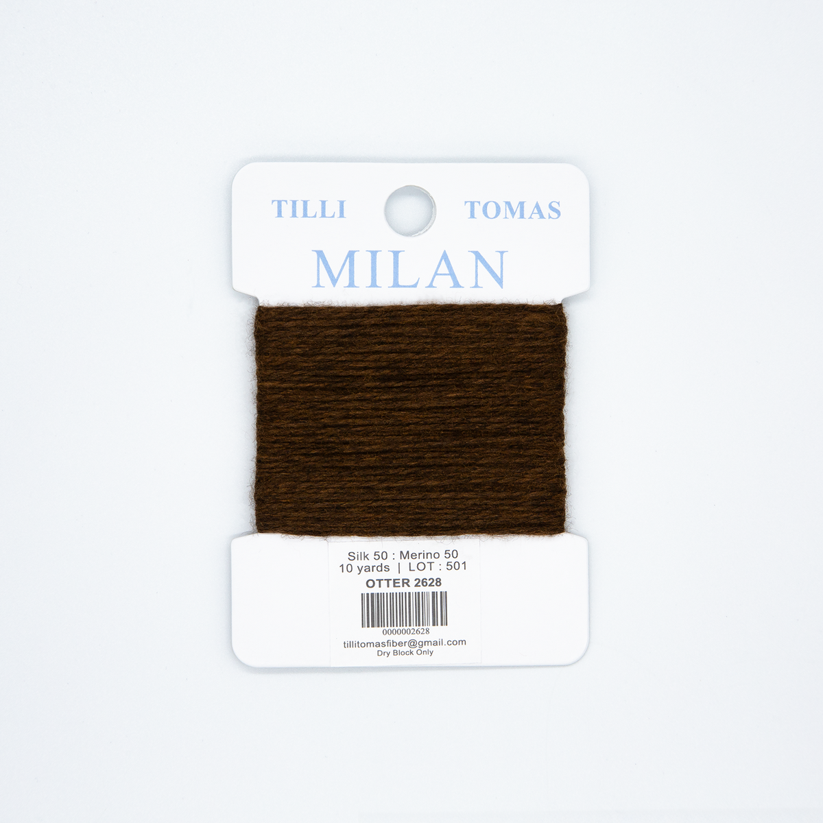 Milan Cards - 2628 Otter — silk card for needlepoint, 13 mesh