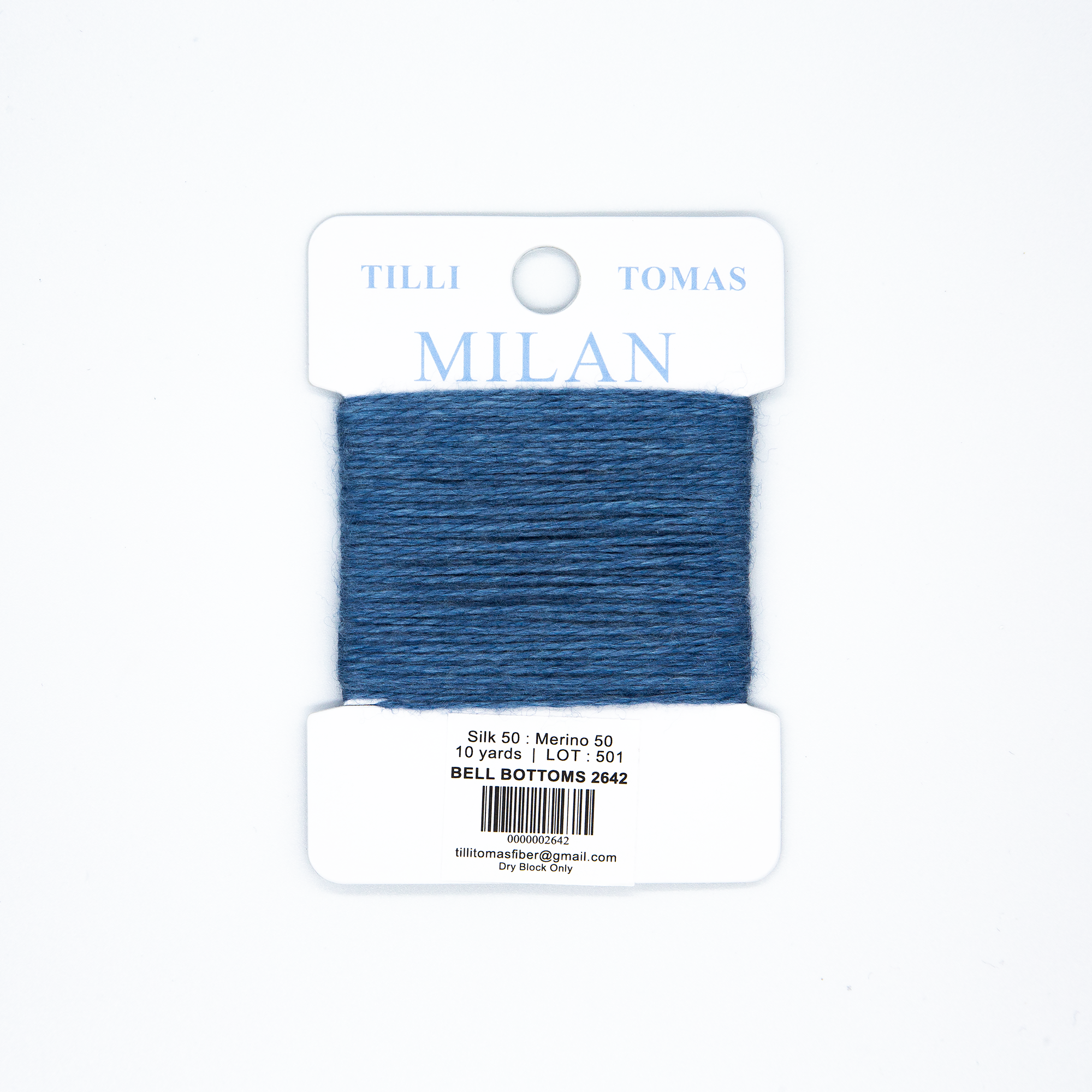 Milan Cards - 2642 Bell Bottoms — silk card for needlepoint, 13 mesh