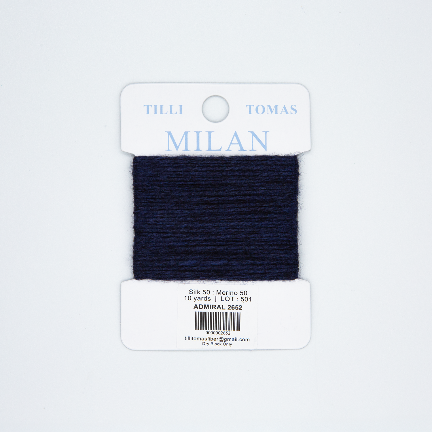 Milan Cards - 2652 Admiral — silk card for needlepoint, 13 mesh
