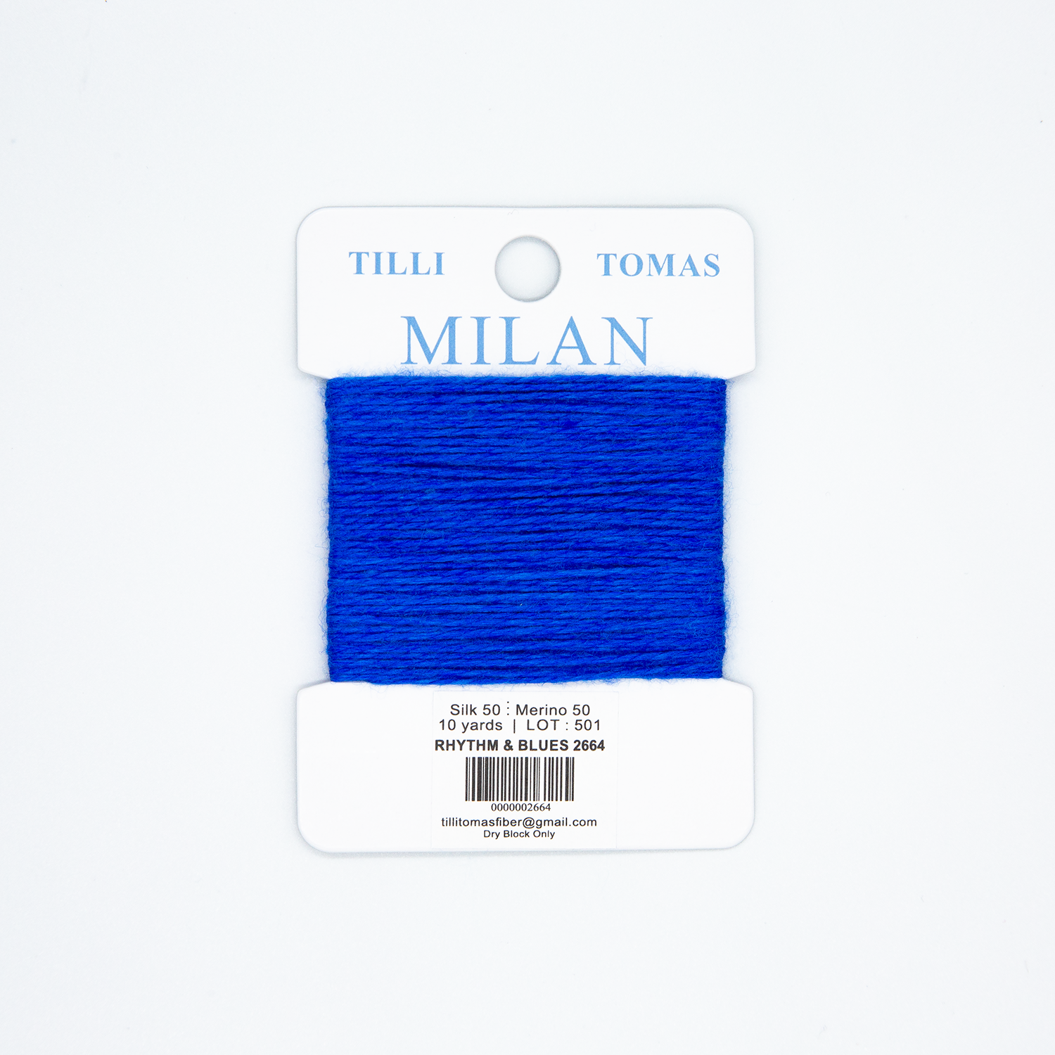 Milan Cards - 2664 Rhythm & Blues — silk card for needlepoint, 13 mesh