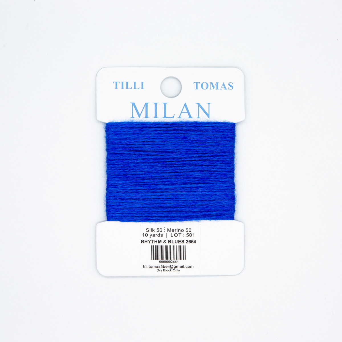 Milan Cards - 2664 Rhythm & Blues — silk card for needlepoint, 13 mesh