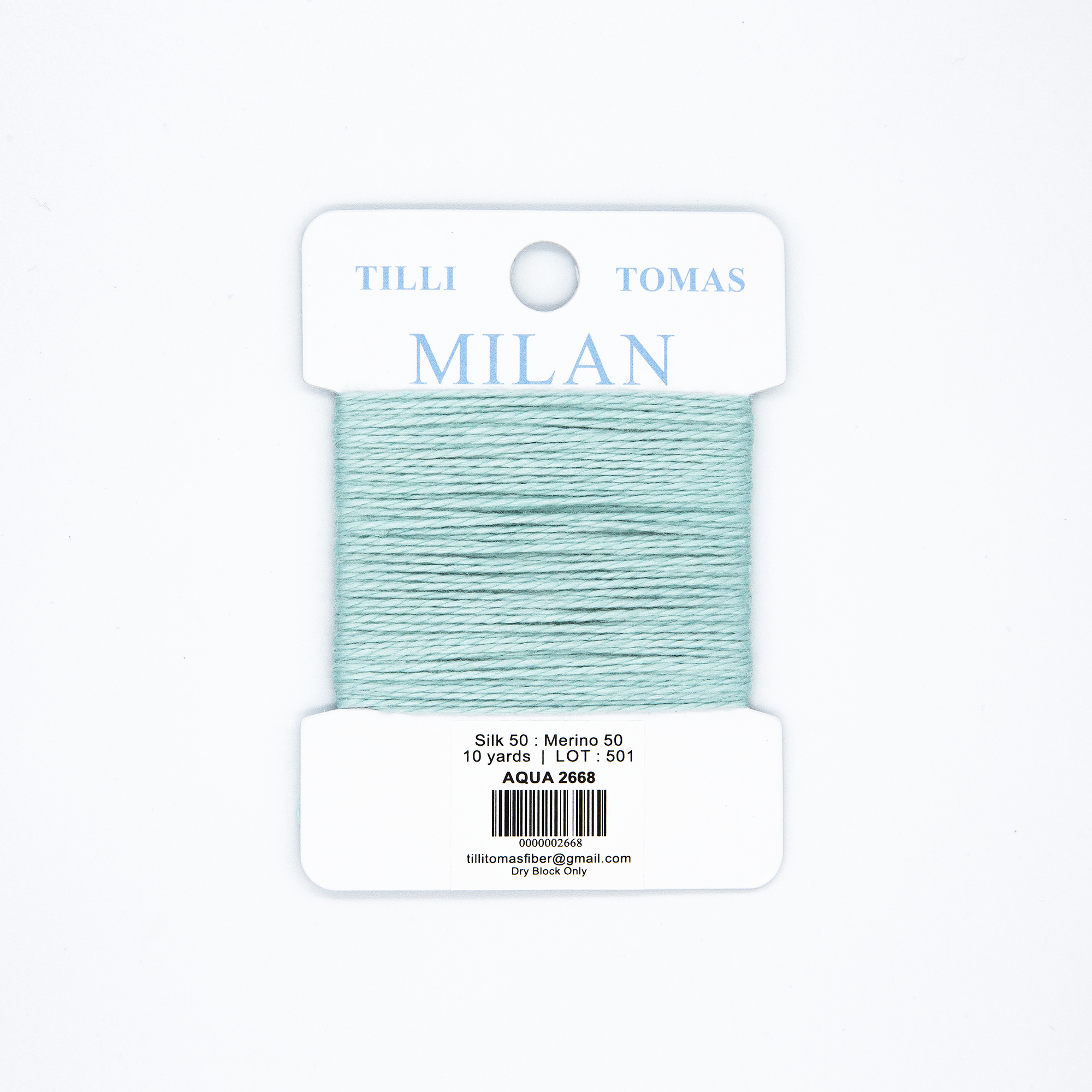 Milan Cards - 2668 Aqua — silk card for needlepoint, 13 mesh