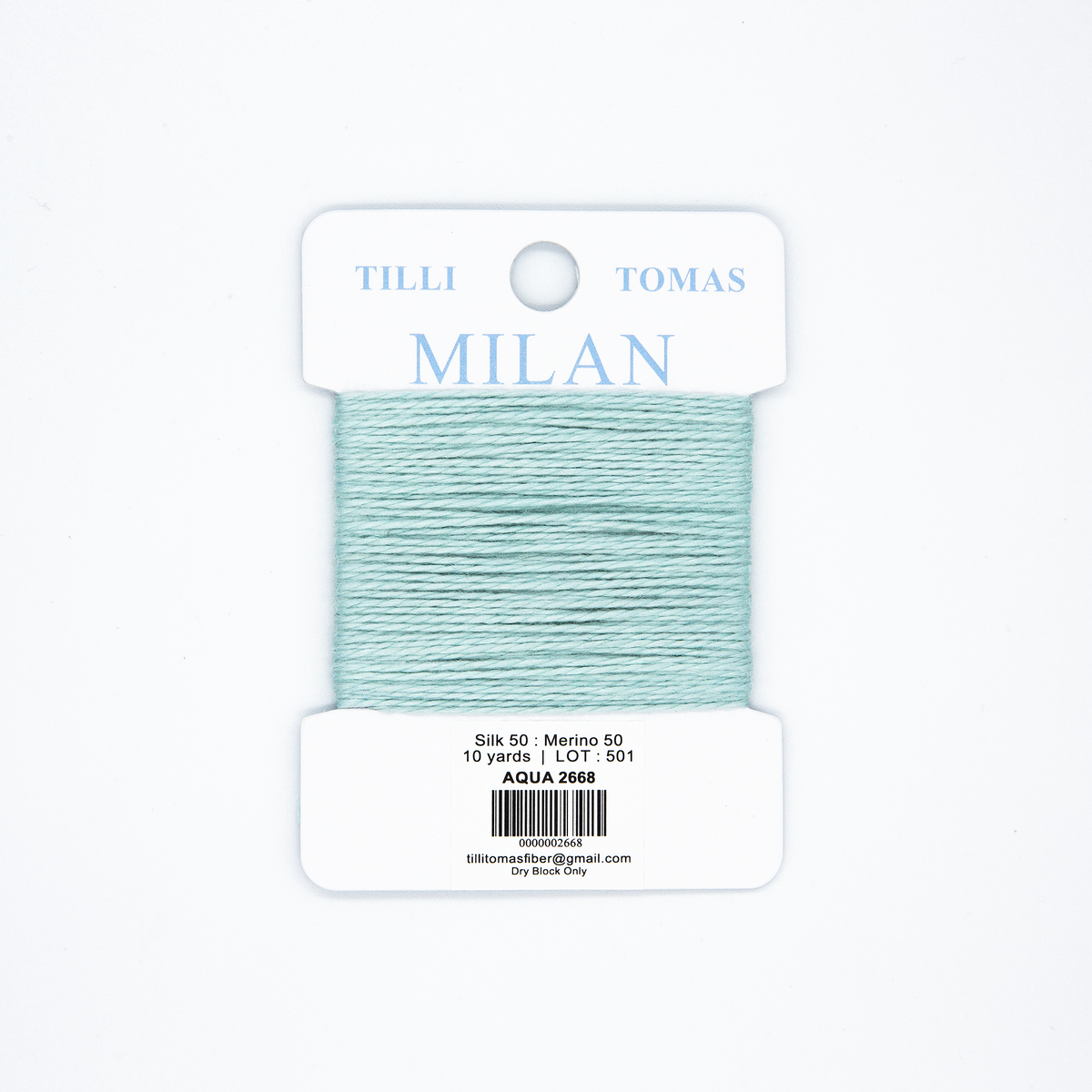Milan Cards - 2668 Aqua — silk card for needlepoint, 13 mesh