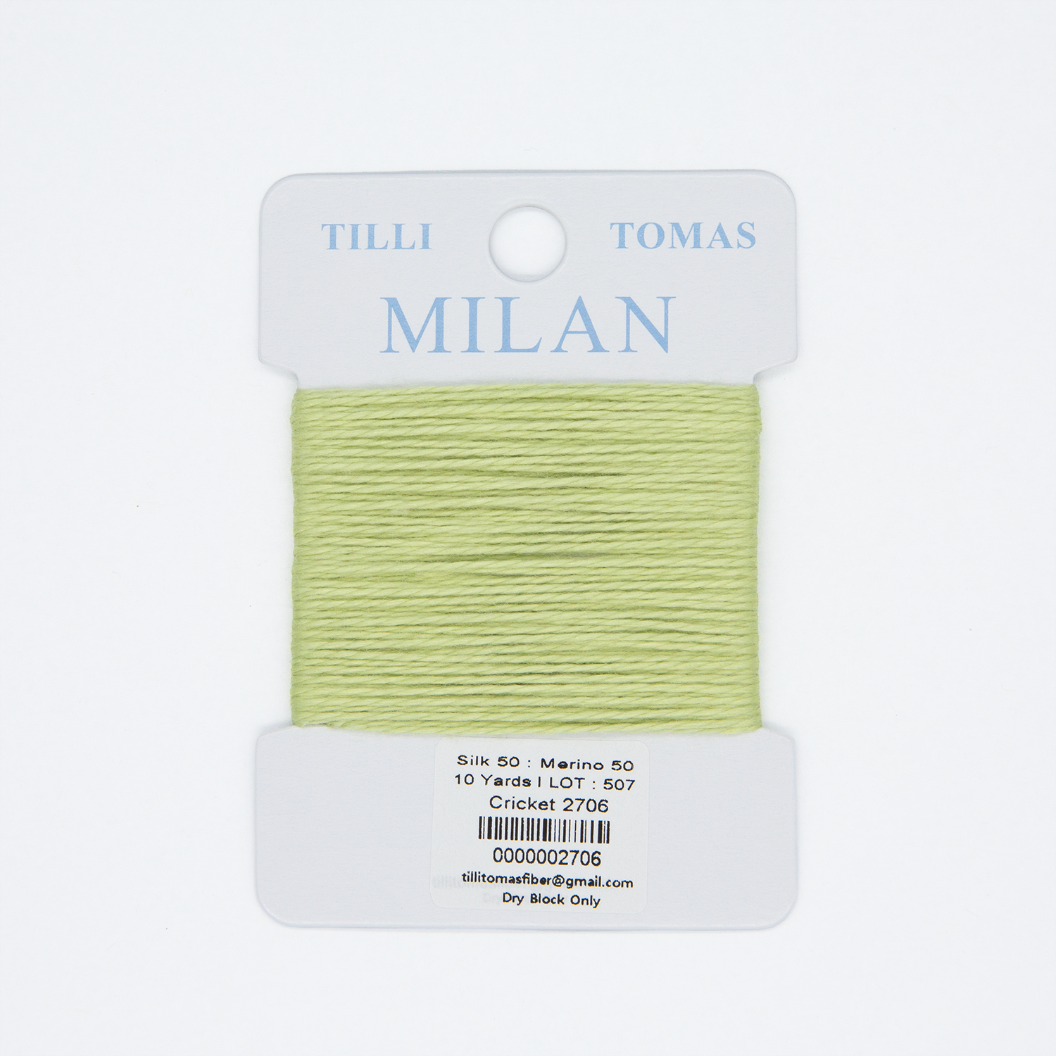 Milan Cards - 2706 Cricket — silk card for needlepoint, 13 mesh