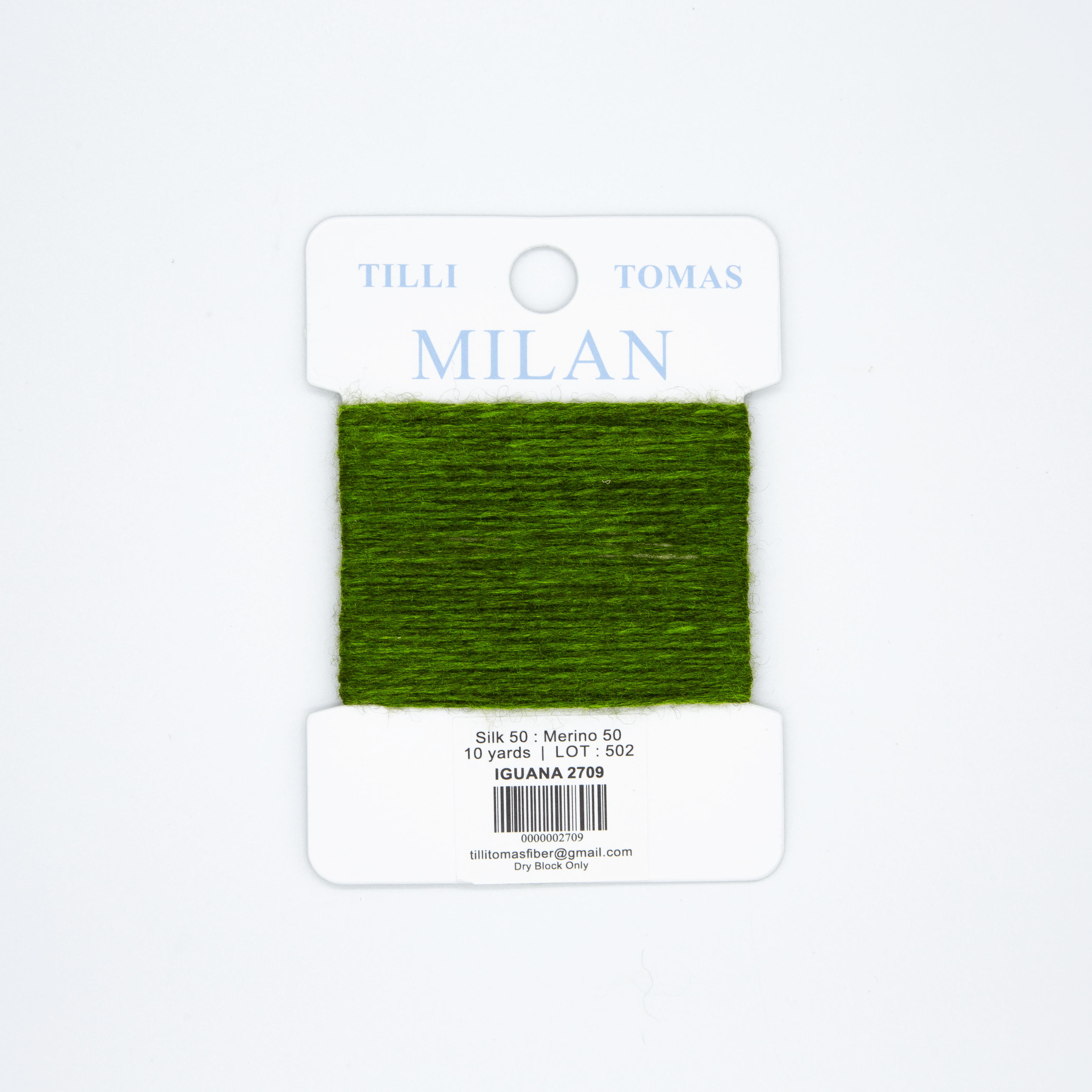 Milan Cards - 2709 Iguana — silk card for needlepoint, 13 mesh