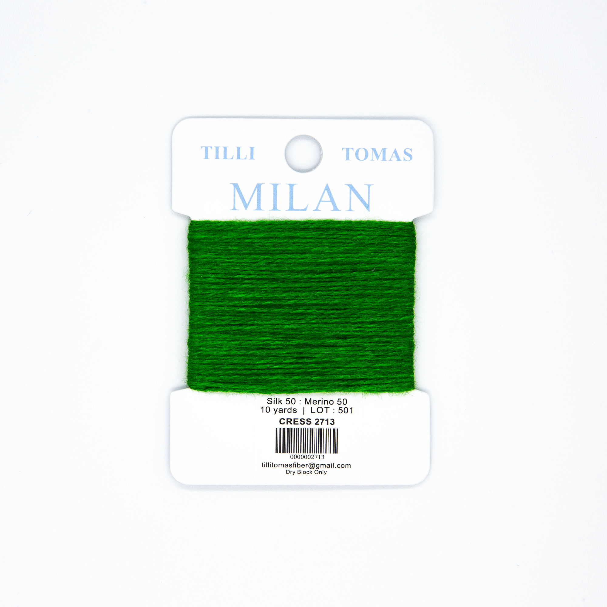 Milan Cards - 2713 Cress — silk card for needlepoint, 13 mesh