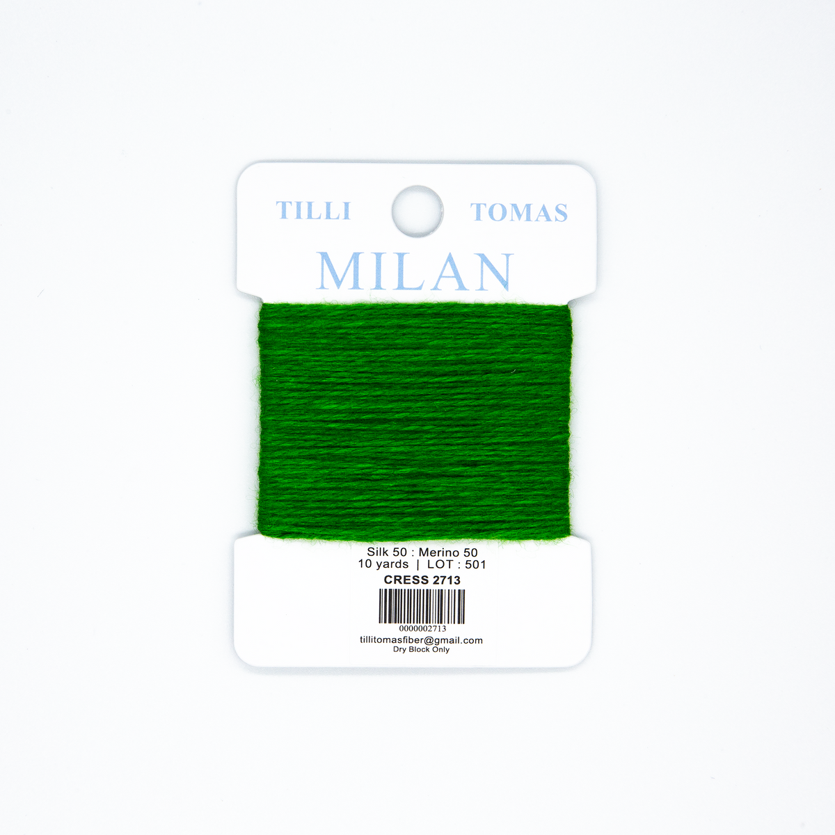 Milan Cards - 2713 Cress — silk card for needlepoint, 13 mesh