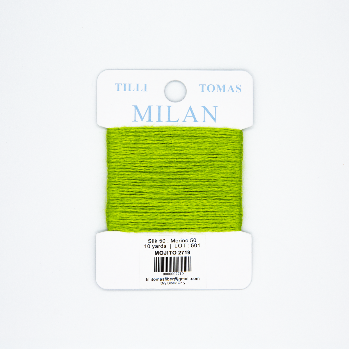 Milan Cards - 2719 Mojito — silk card for needlepoint, 13 mesh