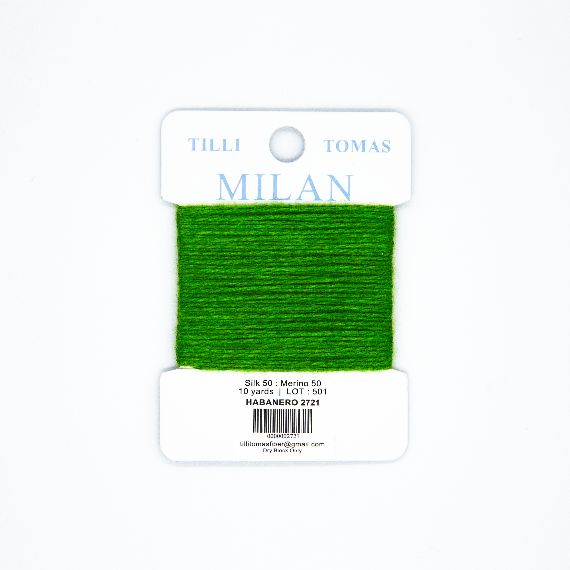 Milan Cards - 2721 Habanero — silk card for needlepoint, 13 mesh