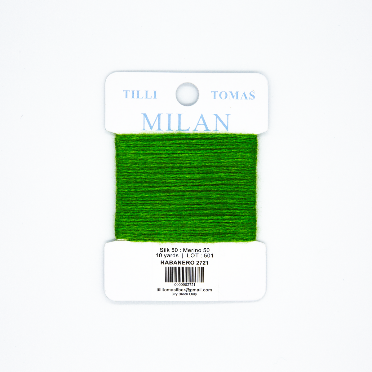 Milan Cards - 2721 Habanero — silk card for needlepoint, 13 mesh