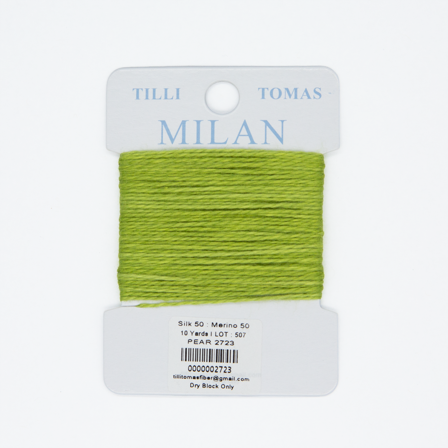 Milan Cards - 2723 Pear — silk card for needlepoint, 13 mesh