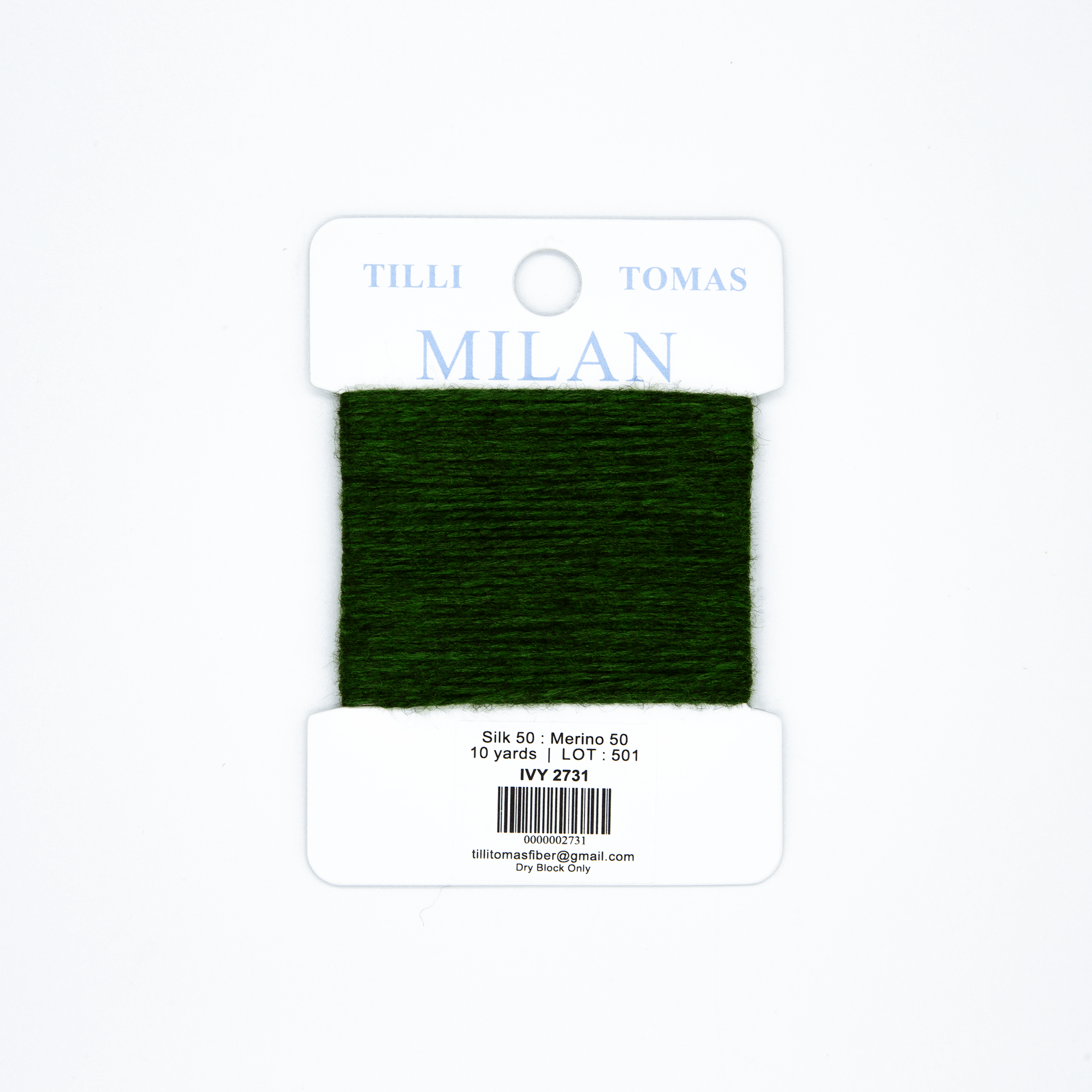 Milan Cards - 2731 Ivy — silk card for needlepoint, 13 mesh