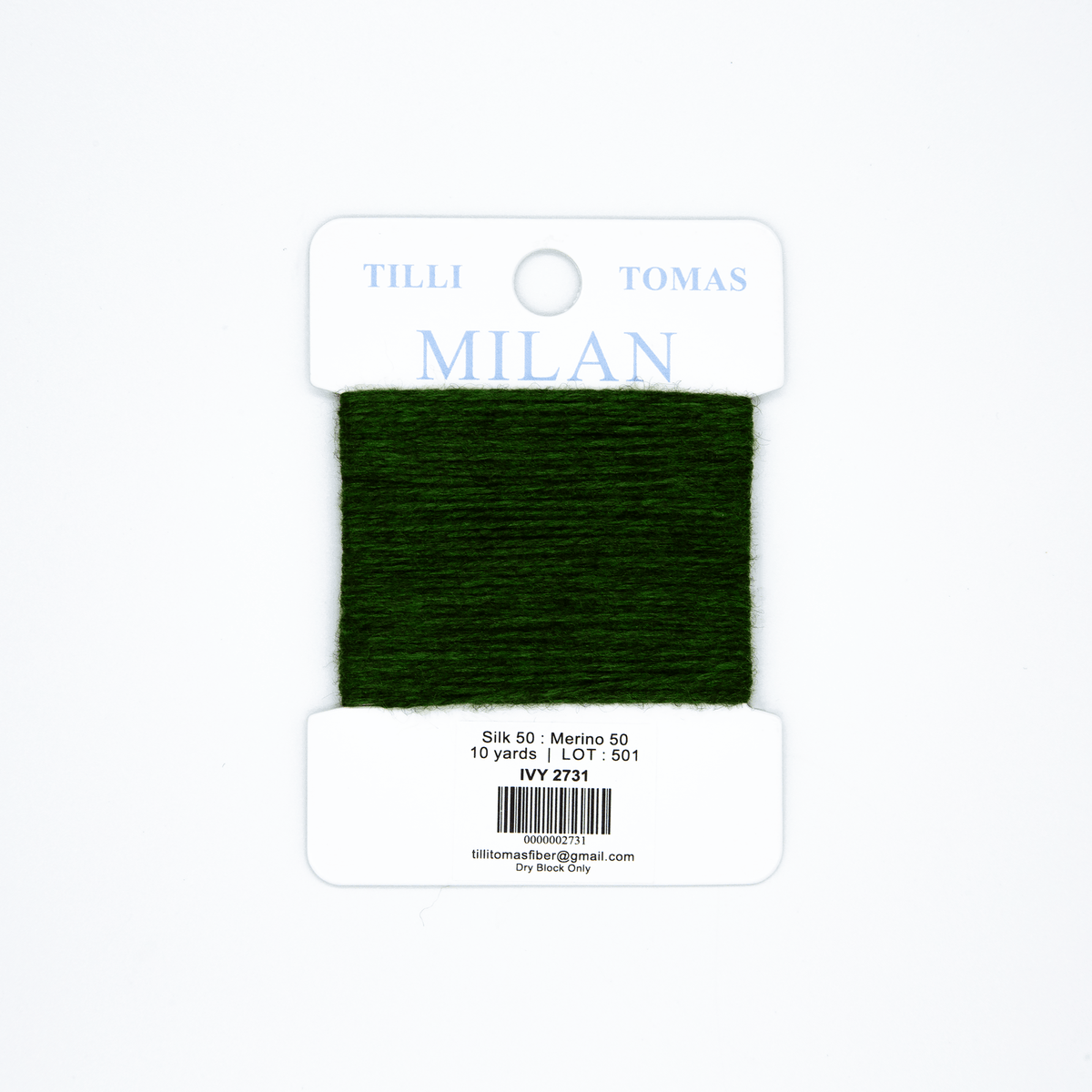 Milan Cards - 2731 Ivy — silk card for needlepoint, 13 mesh
