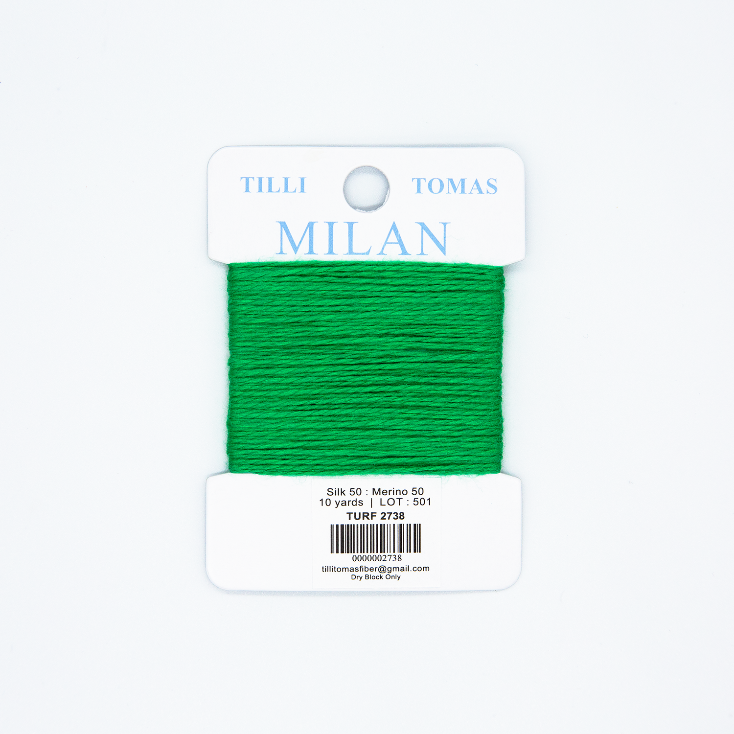 Milan Cards - 2738 Turf — silk card for needlepoint, 13 mesh