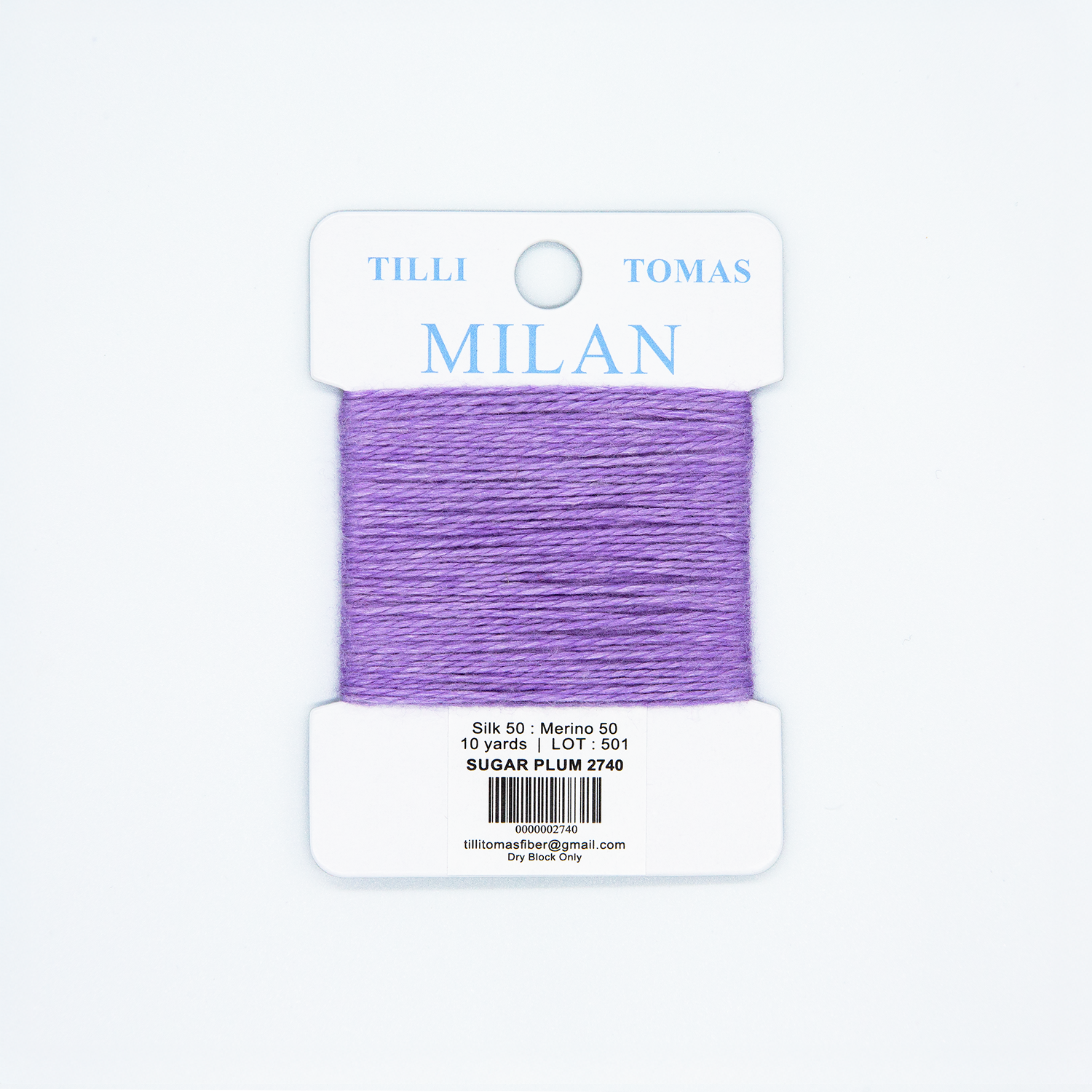 Milan Cards - 2740 Sugar Plum — silk card for needlepoint, 13 mesh
