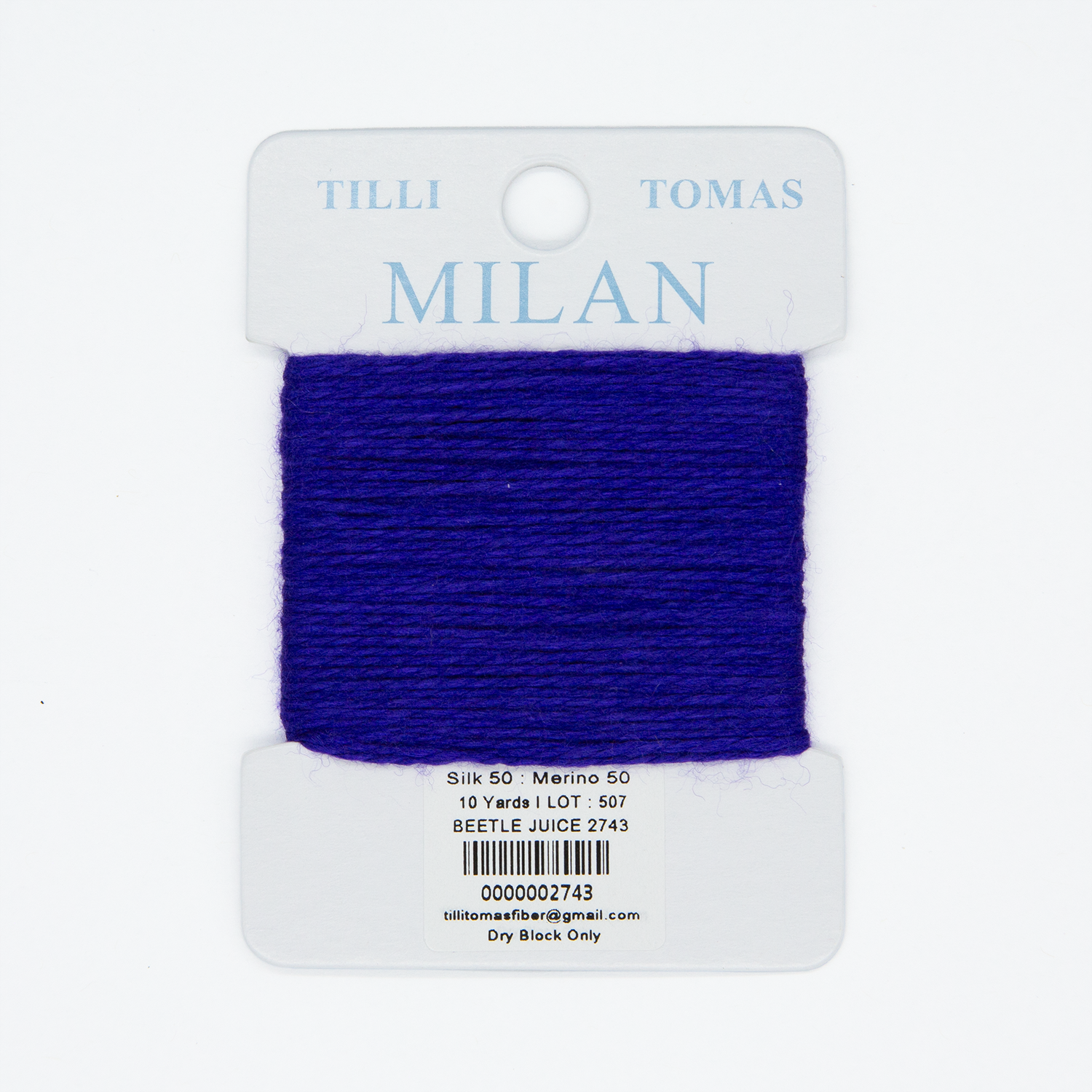 Milan Cards - 2743 Beetle Juice — silk card for needlepoint, 13 mesh
