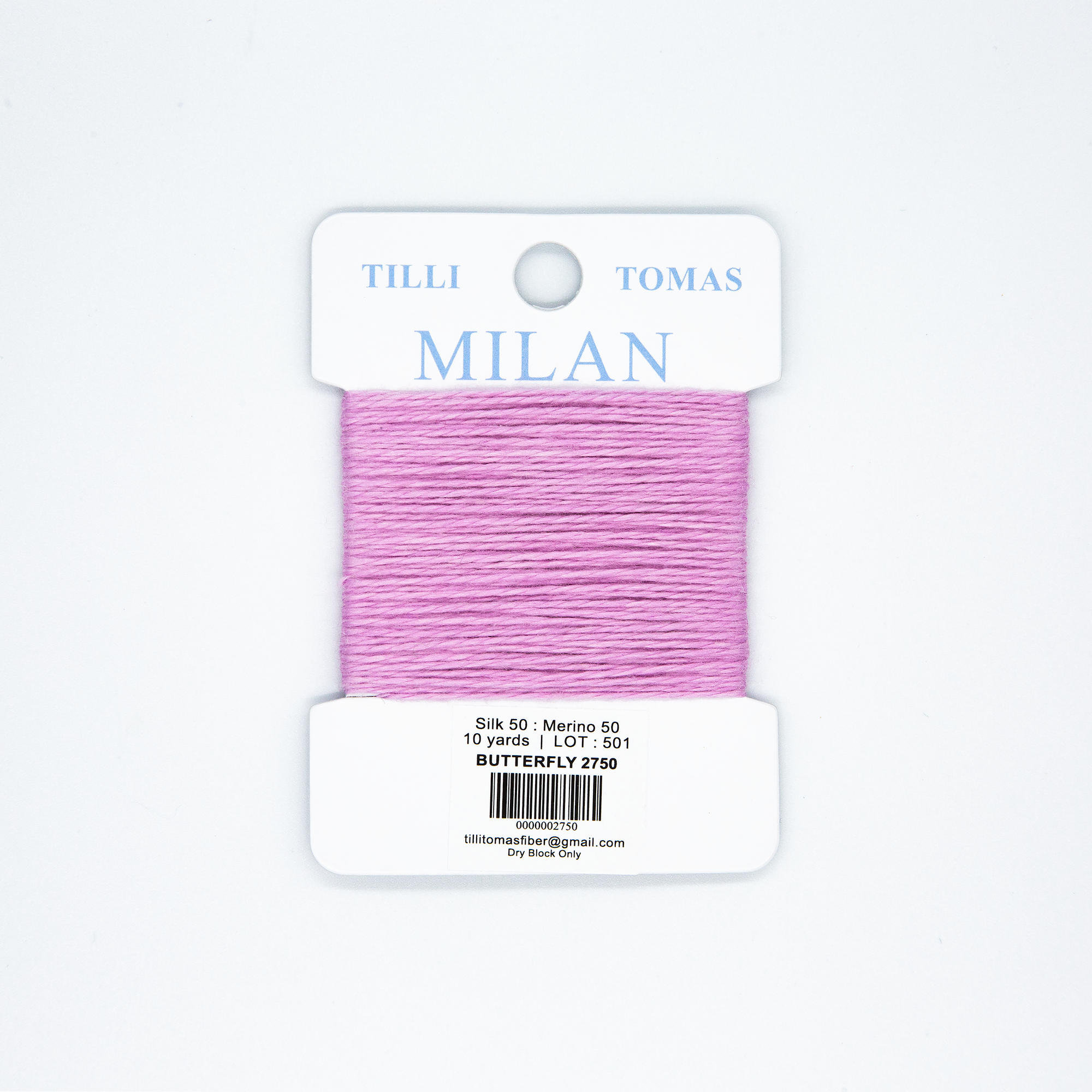 Milan Cards - 2750 Butterfly — silk card for needlepoint, 13 mesh