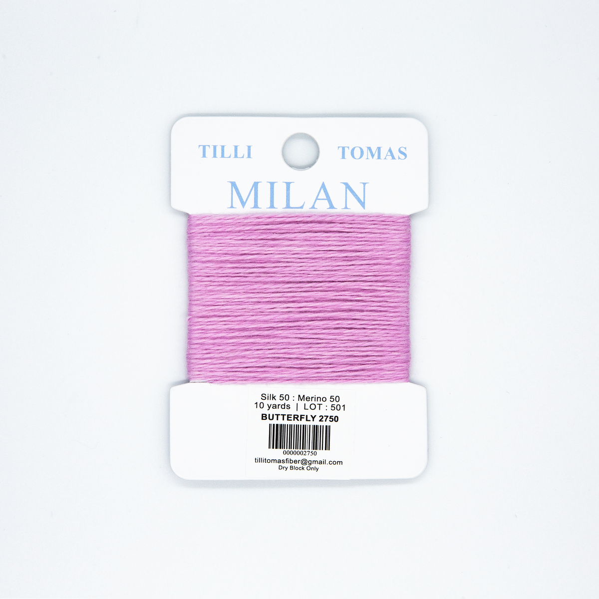 Milan Cards - 2750 Butterfly — silk card for needlepoint, 13 mesh