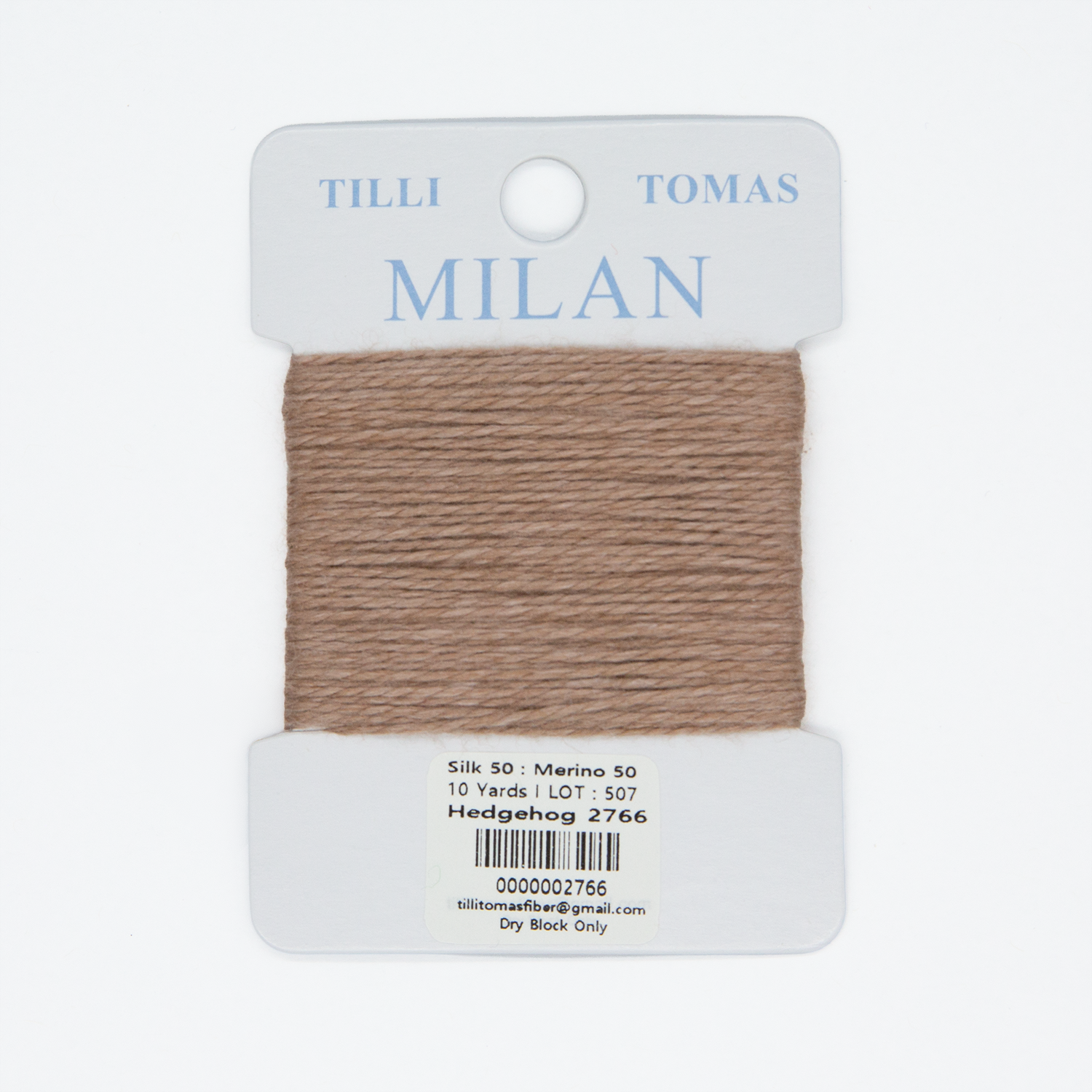 Milan Cards - 2766 Hedgehog — silk card for needlepoint, 13 mesh