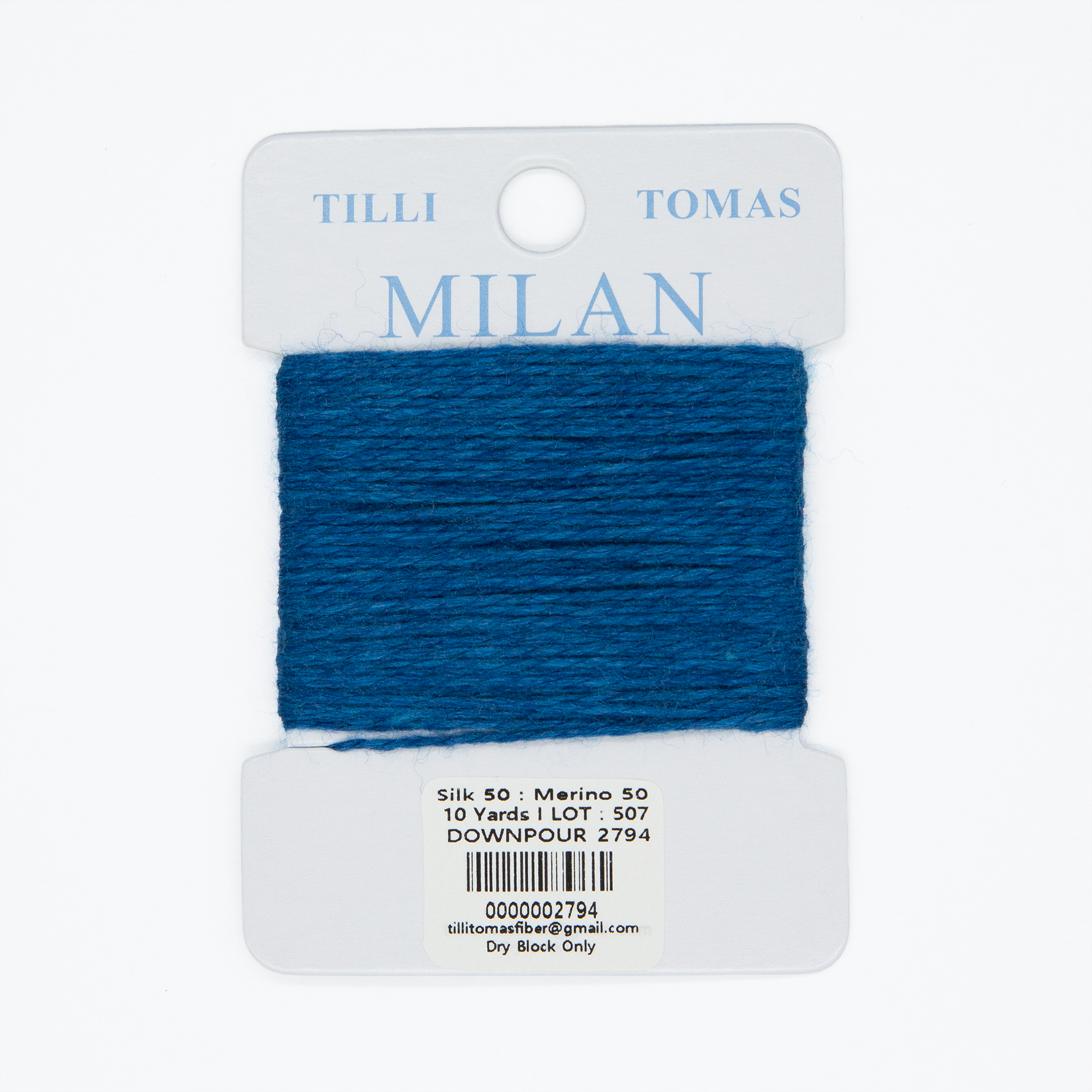 Milan Cards - 2794 Downpour — silk card for needlepoint, 13 mesh