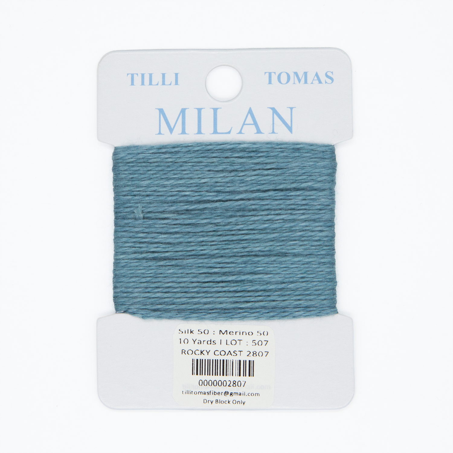 Milan Cards - 2807 Rocky Coast — silk card for needlepoint, 13 mesh