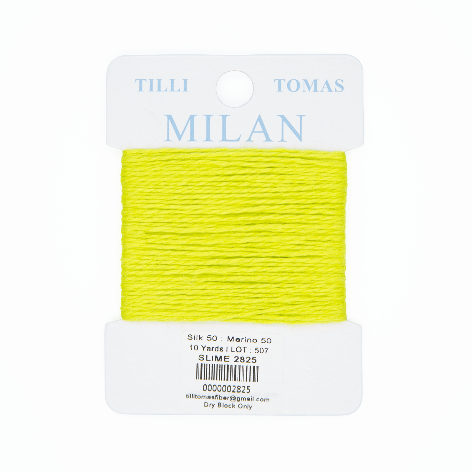Milan Cards - 2825 Slime — silk card for needlepoint, 13 mesh