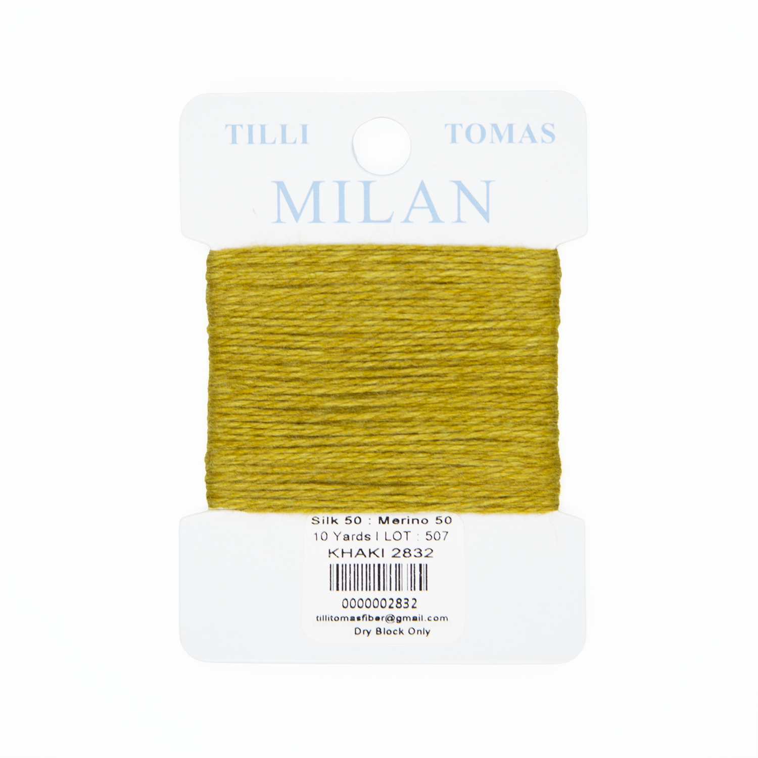 Milan Cards - 2832 Khaki — silk card for needlepoint, 13 mesh