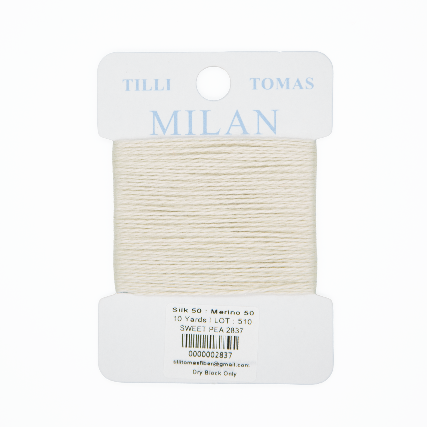 Milan Cards - 2837 Sweetpea — silk card for needlepoint, 13 mesh
